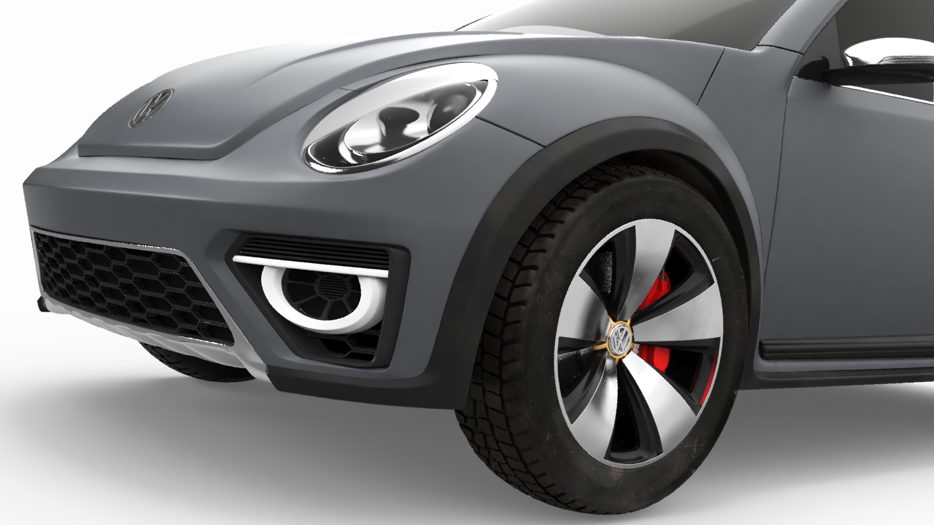 Volkswagen Beetle Modern Car Simplified 3D model