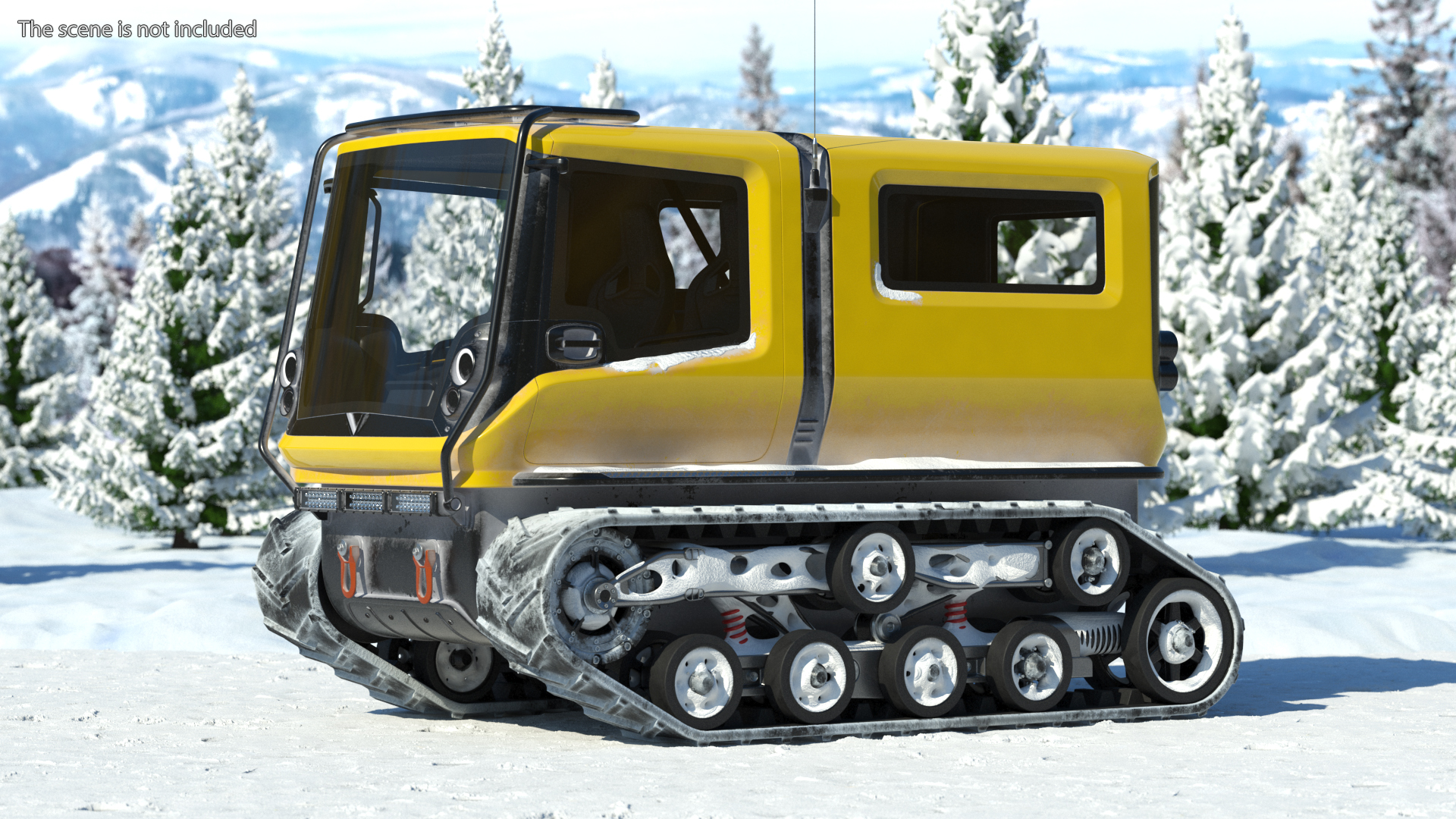 3D model Arctica Exploration Vehicle Snowy Yellow