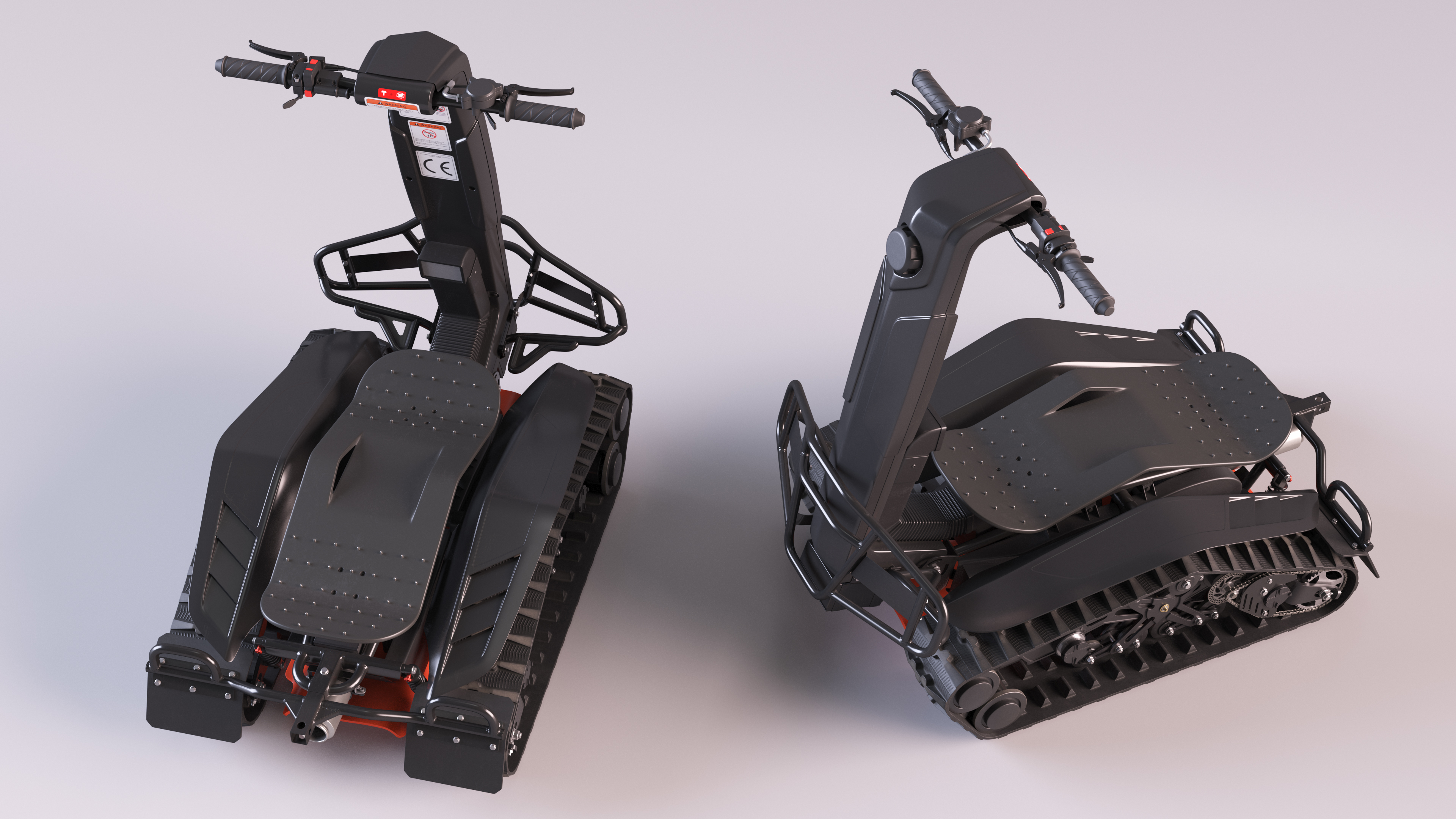 3D model Stands Up Tracked Scooter