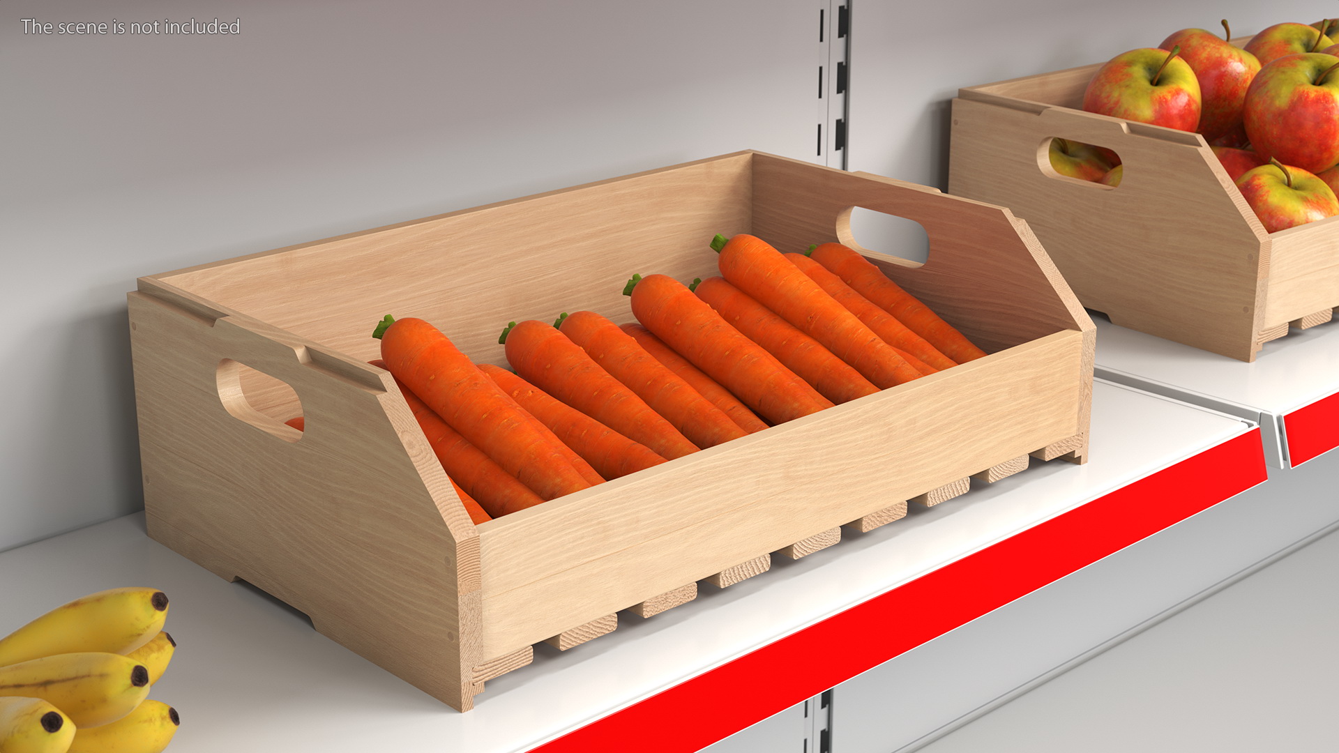 Beech Wood Rack with Carrot 3D