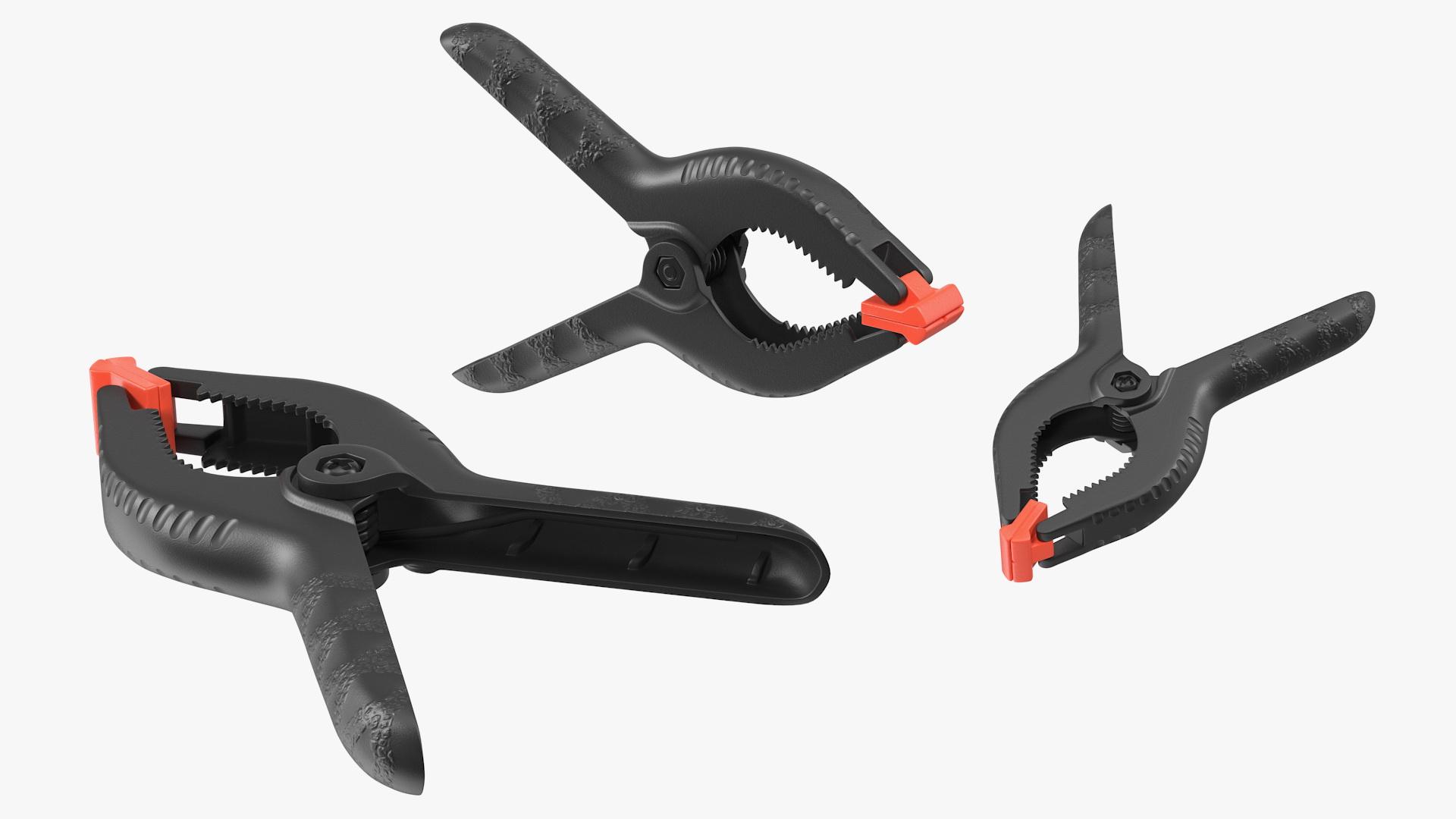 3D model Plastic Spring Clamps Set