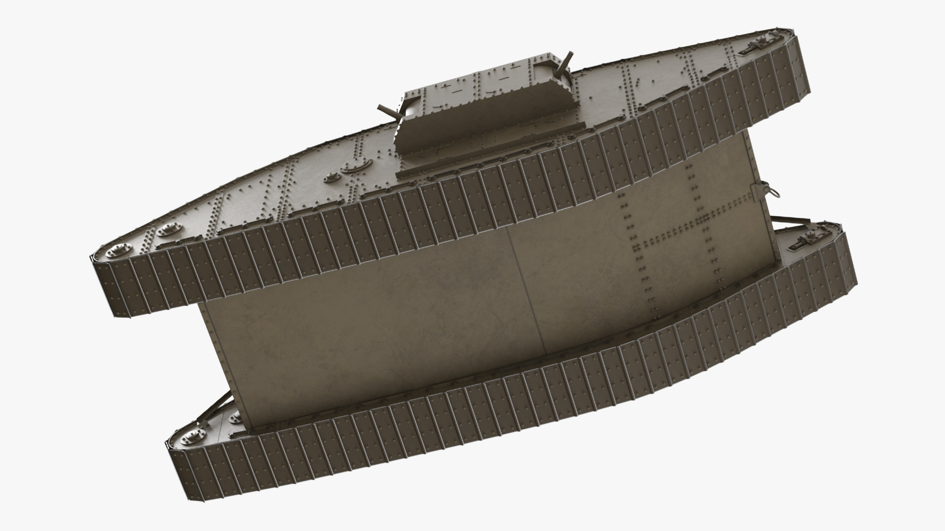 3D Tank MK 4 Female Rigged model