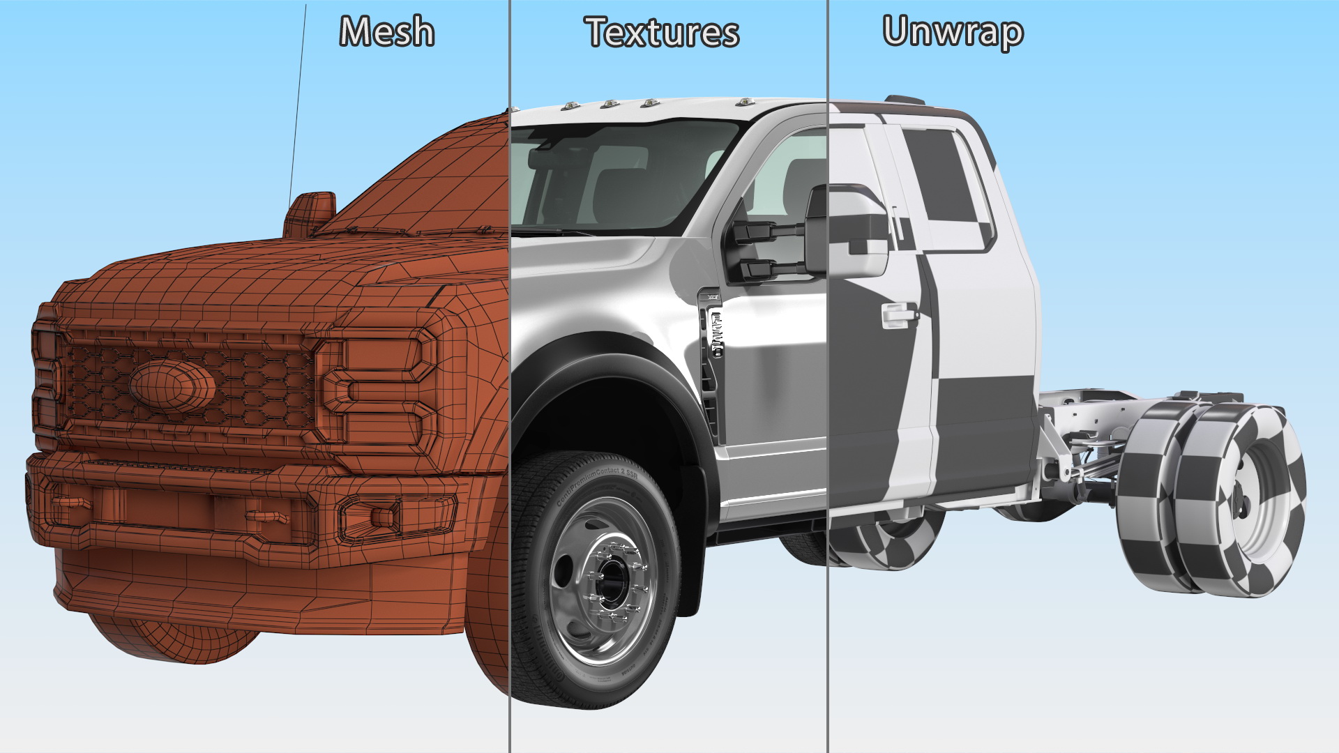 Ford Lincoln Super Duty F550 2023 Long Cab 3D