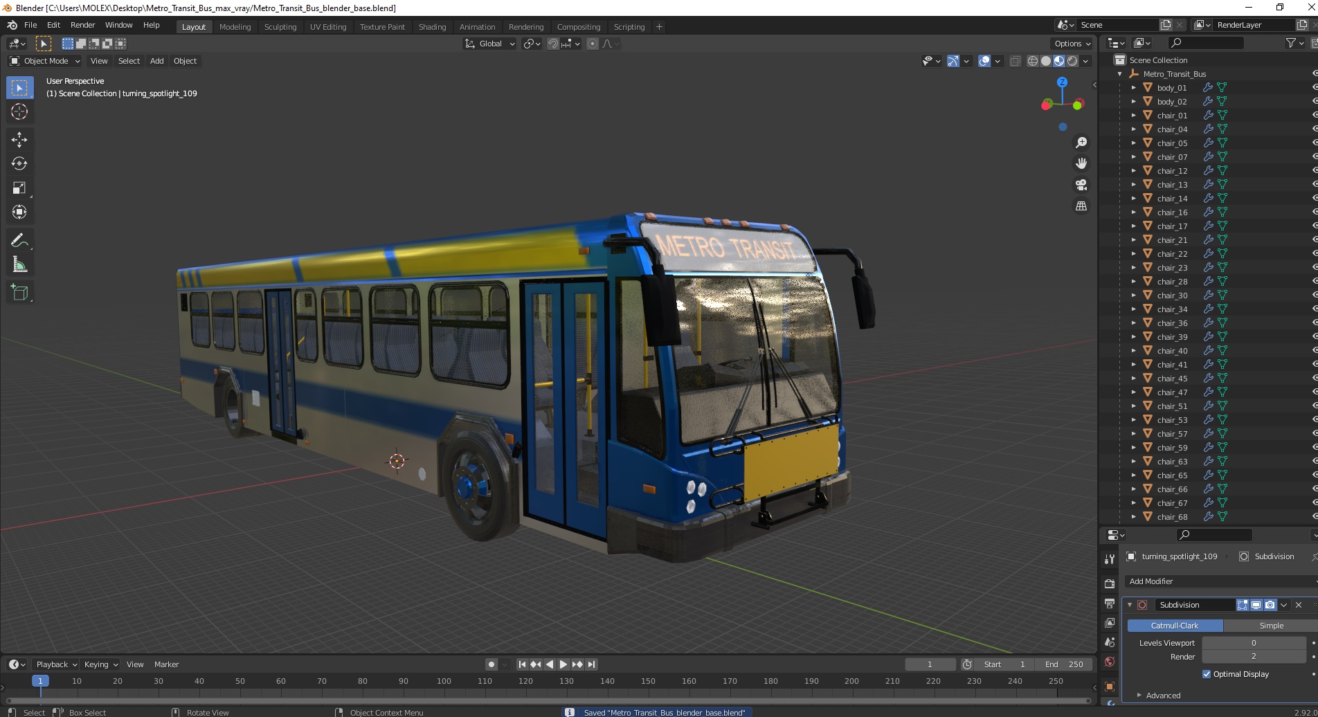 Metro Transit Bus 3D