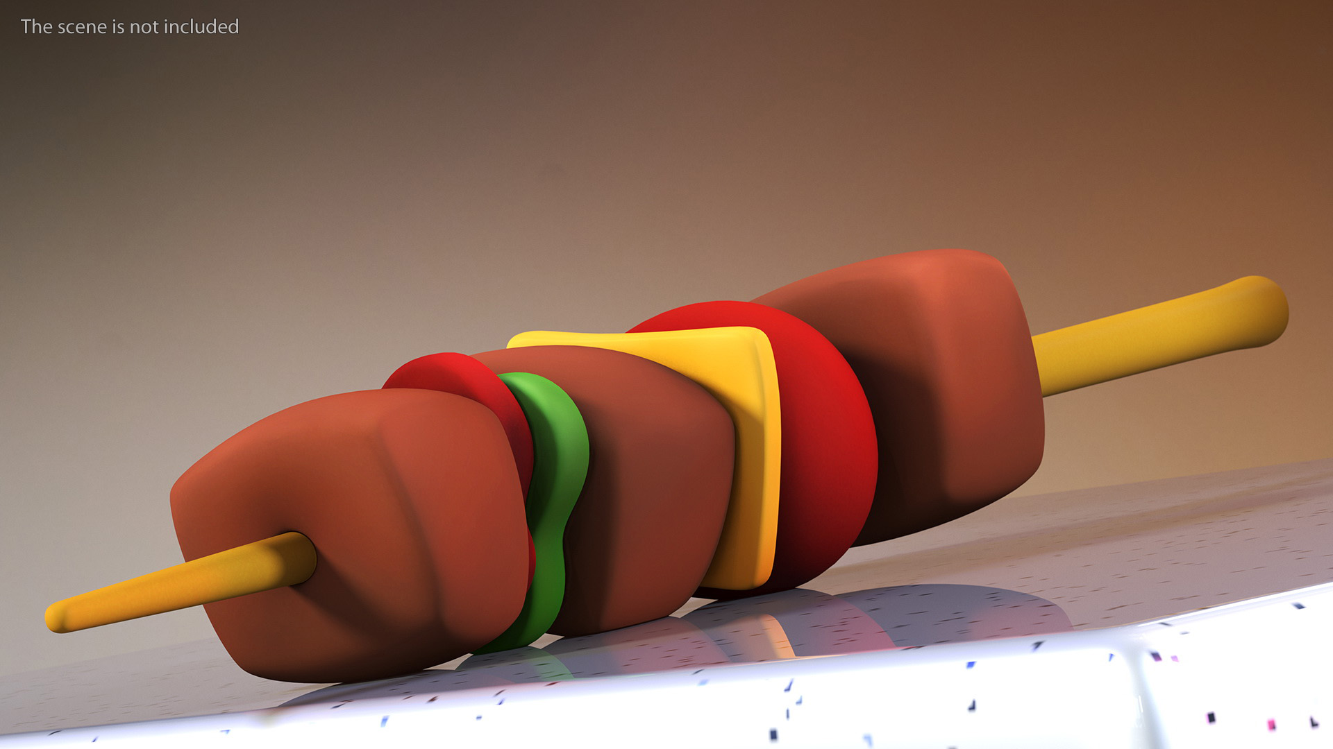 3D Cartoon Kebab model