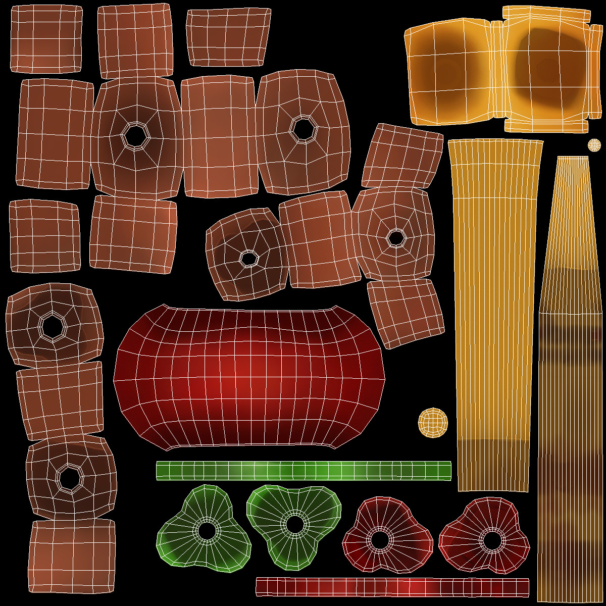 3D Cartoon Kebab model