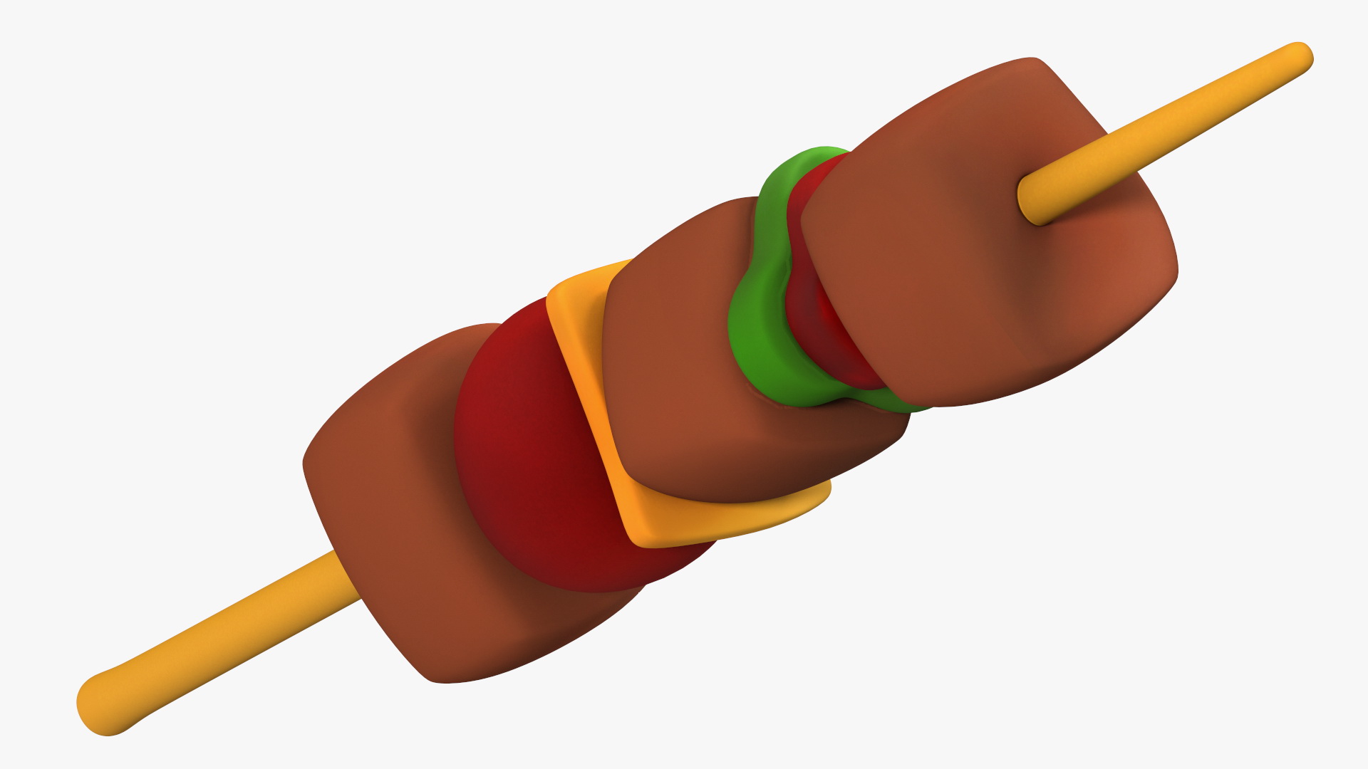 3D Cartoon Kebab model