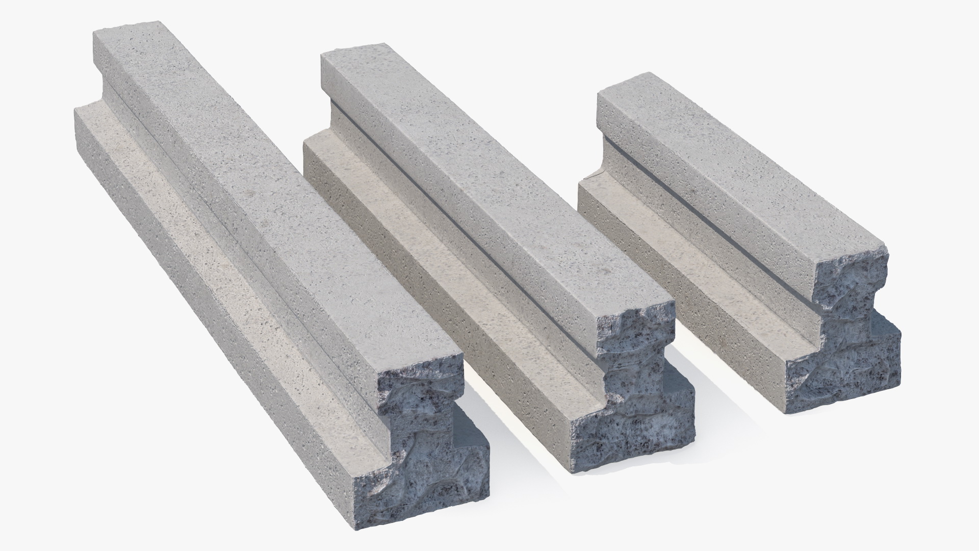 Concrete Floor T Beams 3D