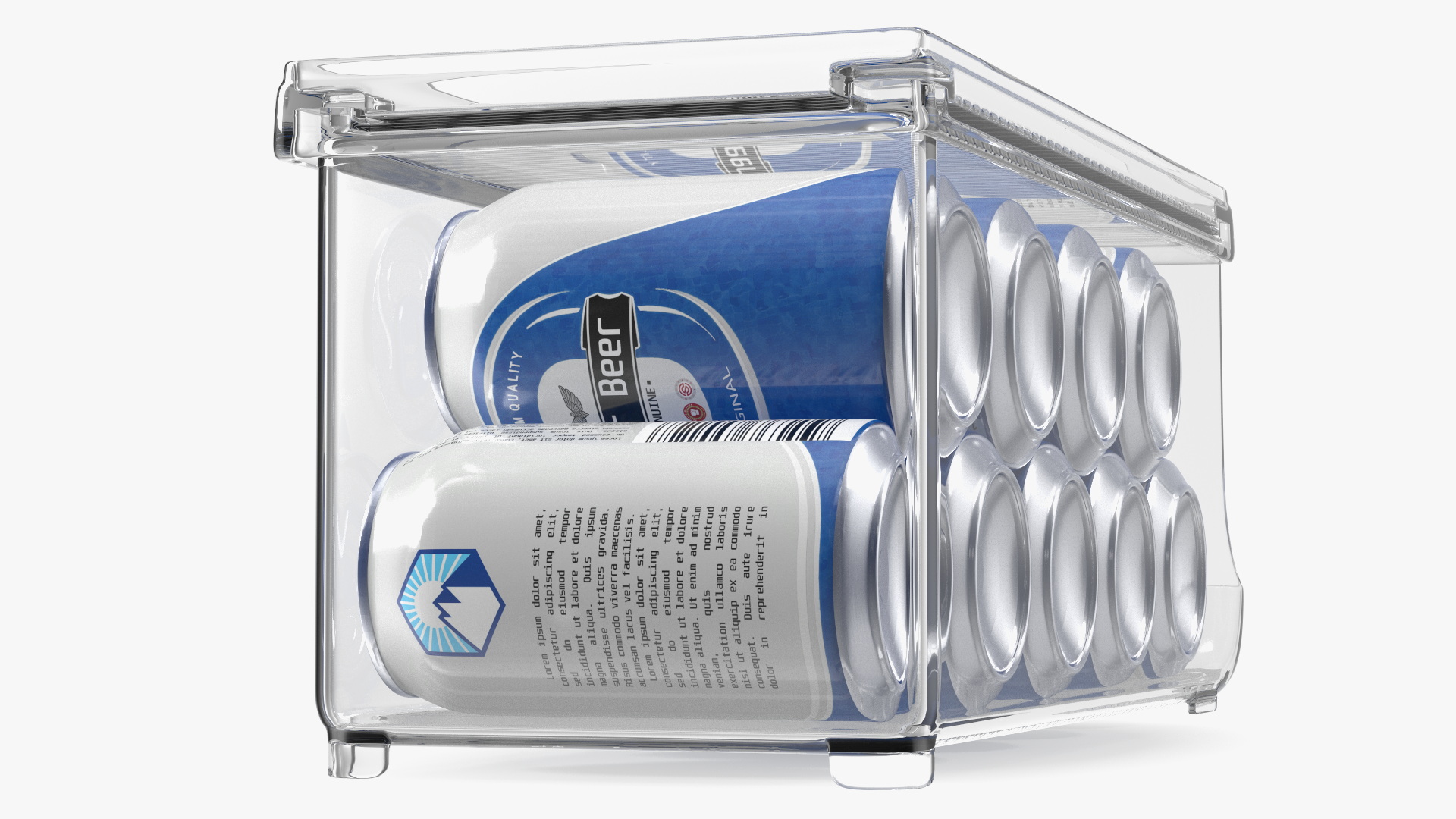 Transparent Beer Can Holder 3D