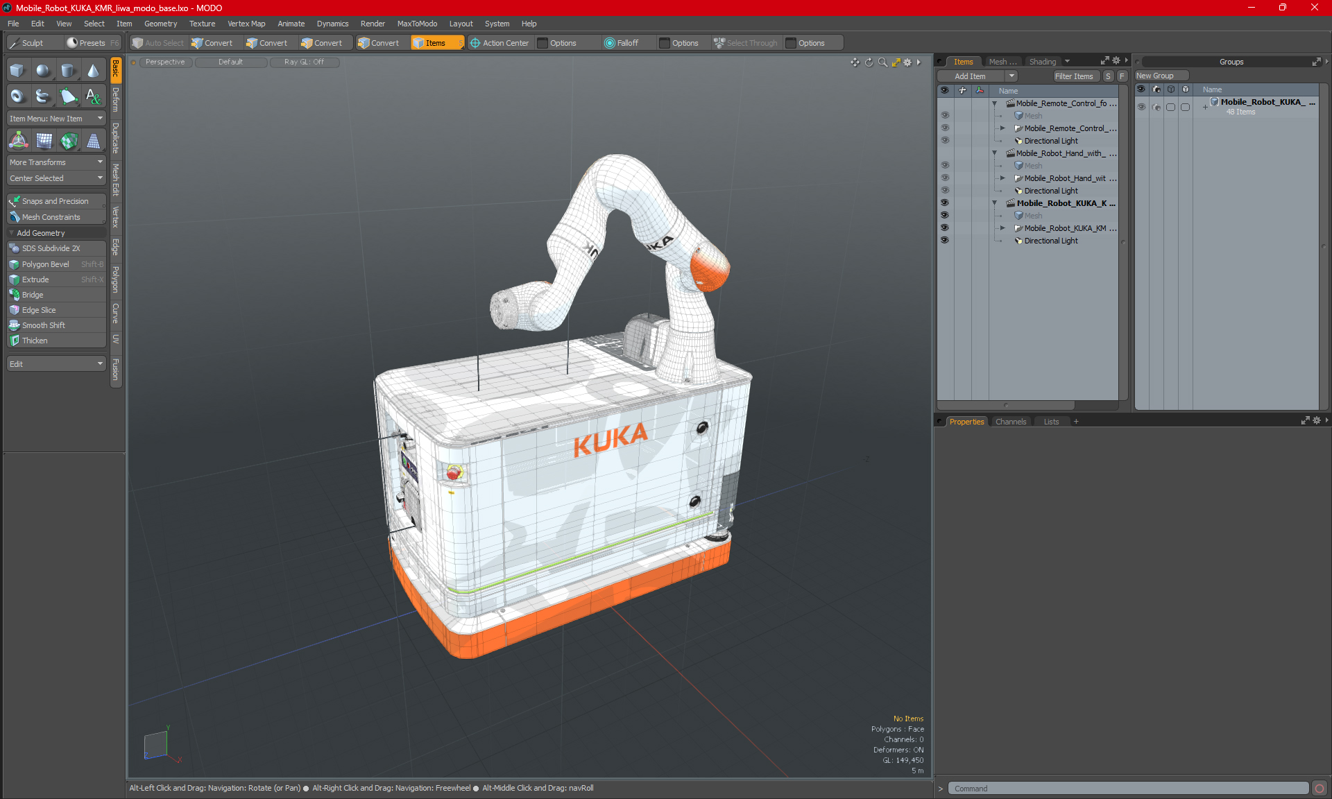 3D Mobile Robot KUKA KMR Iiwa