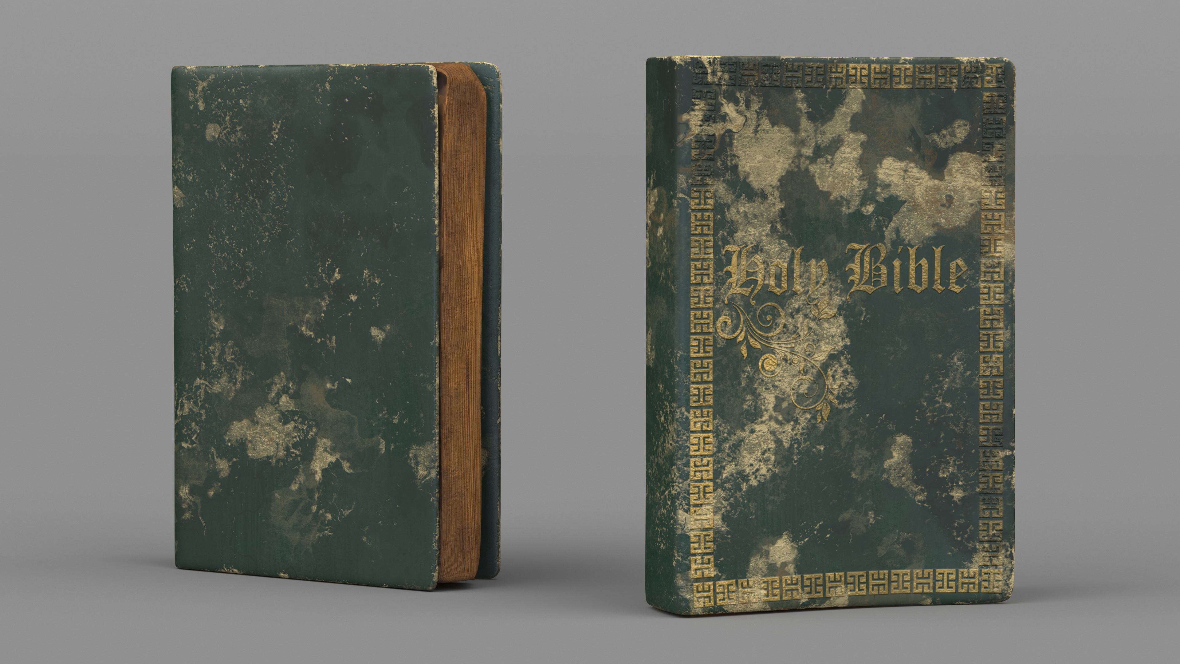 3D model Very Old Closed Book