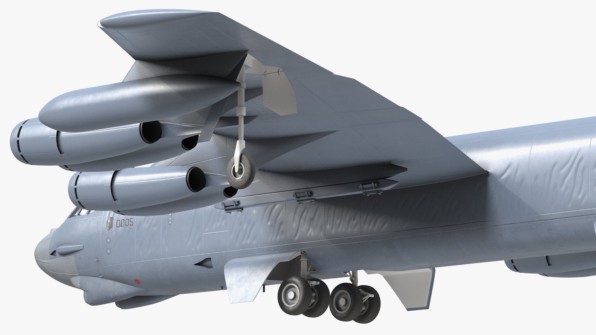 Boeing B52 Stratofortress Strategic Bomber Rigged 3D model