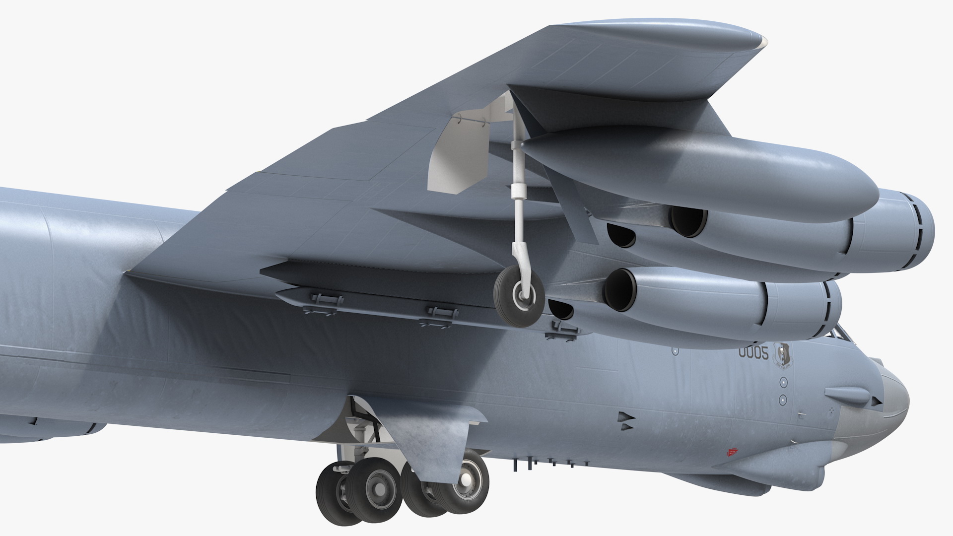 Boeing B52 Stratofortress Strategic Bomber Rigged 3D model