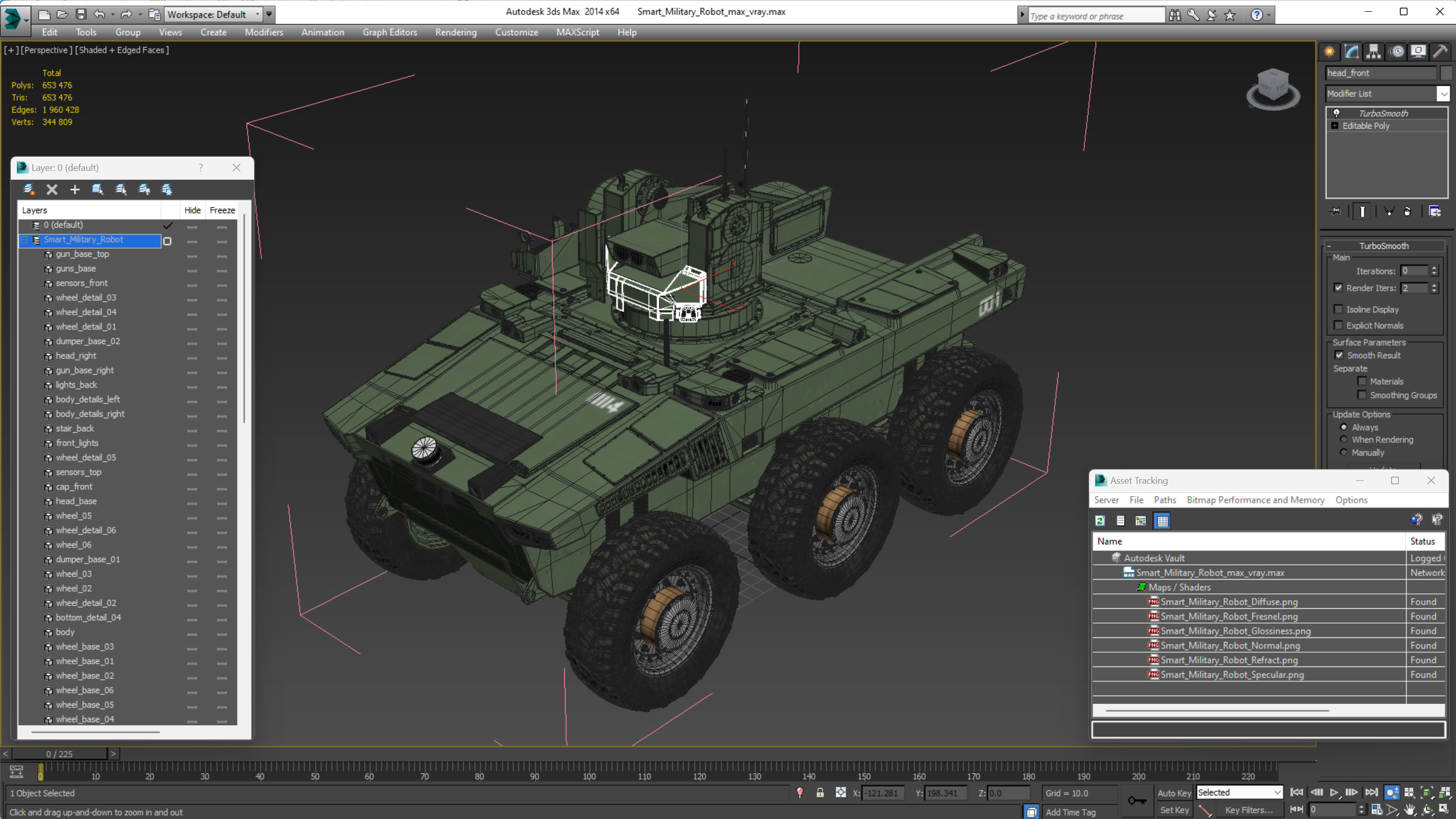 3D model Smart Military Robot