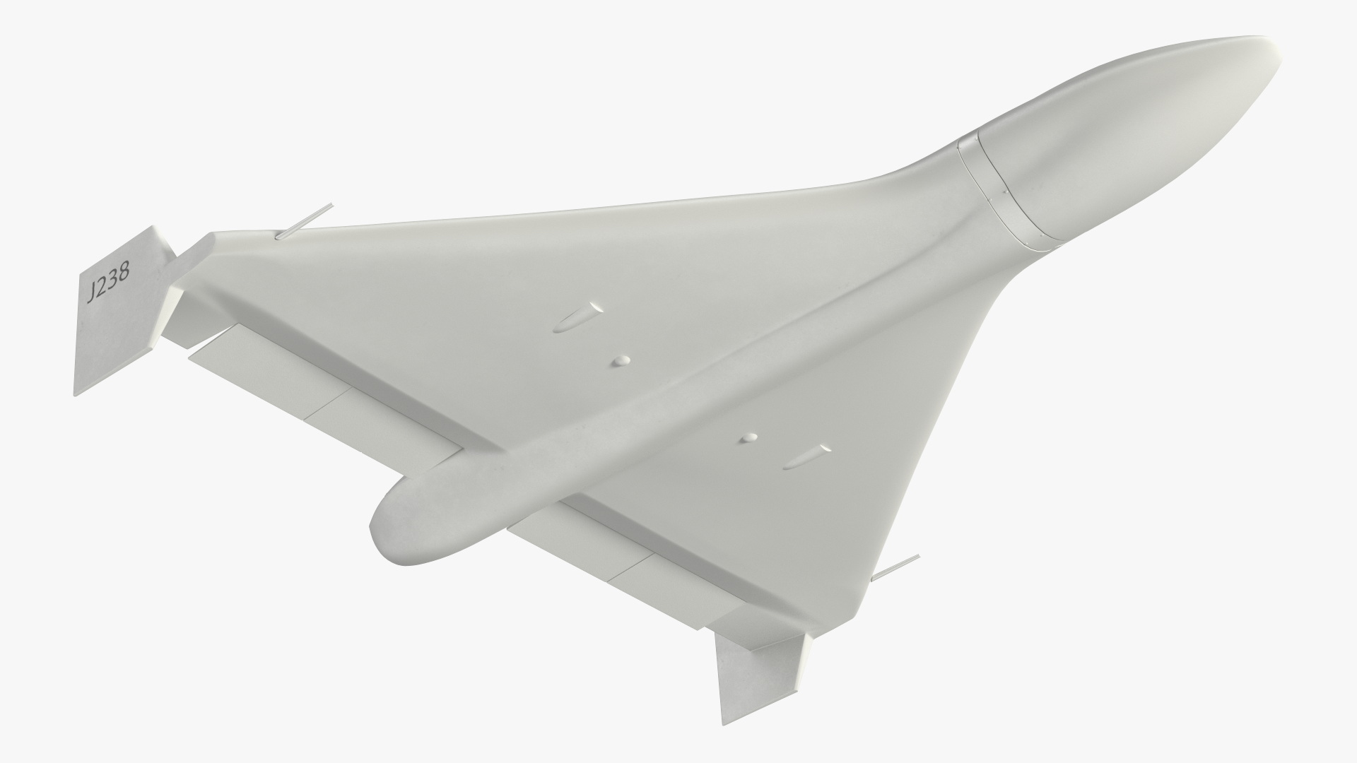 3D Kamikaze Drone Shahed 238 White Rigged model