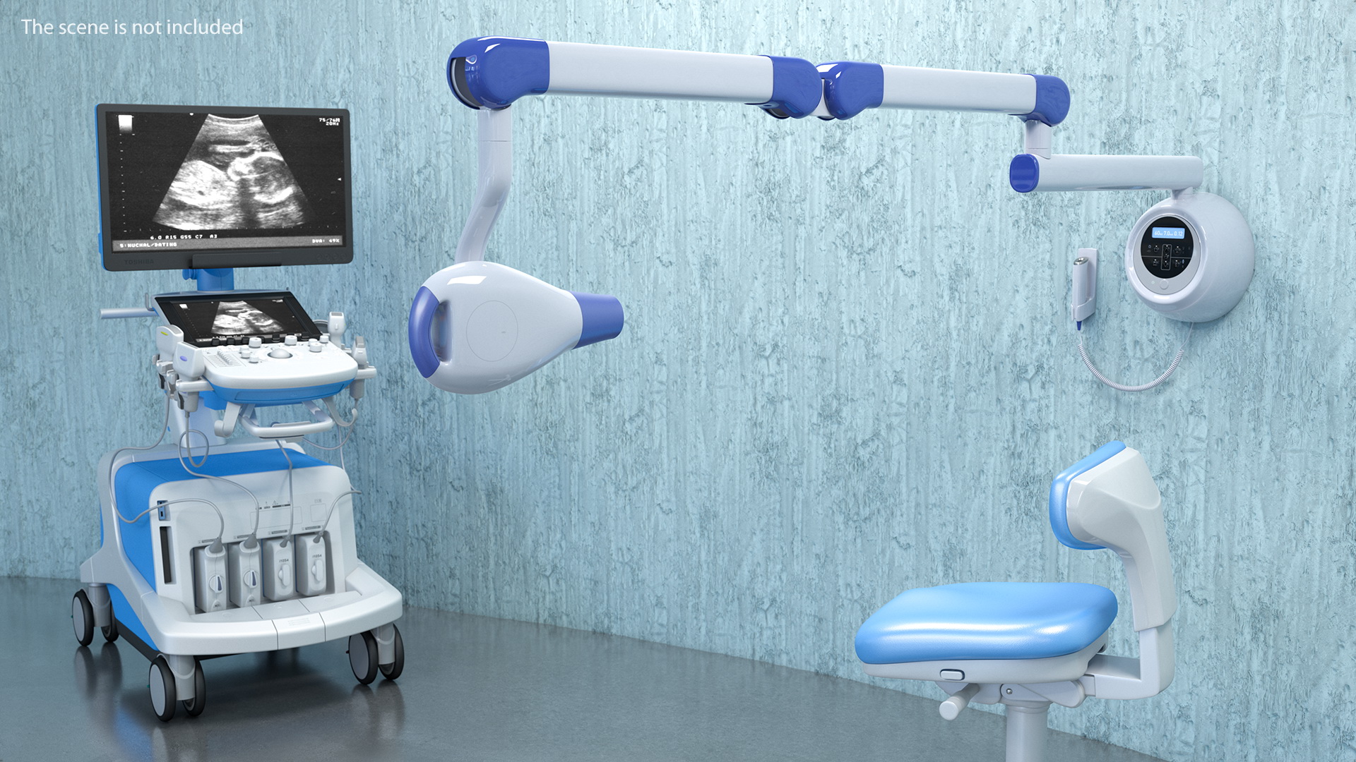 3D Modern Intraoral XRay Unit Rigged model