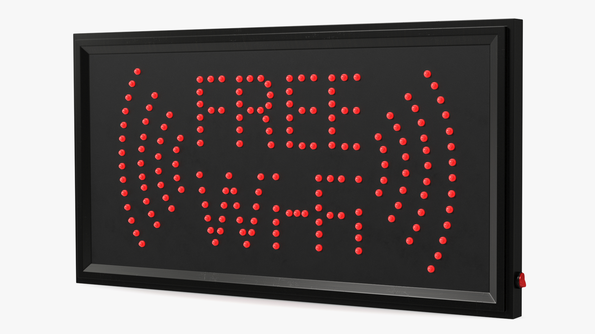 3D Free WiFi LED Sign Red Neon Light ON