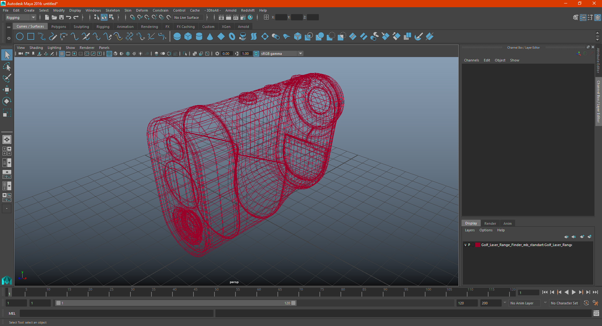 3D Golf Laser Range Finder model