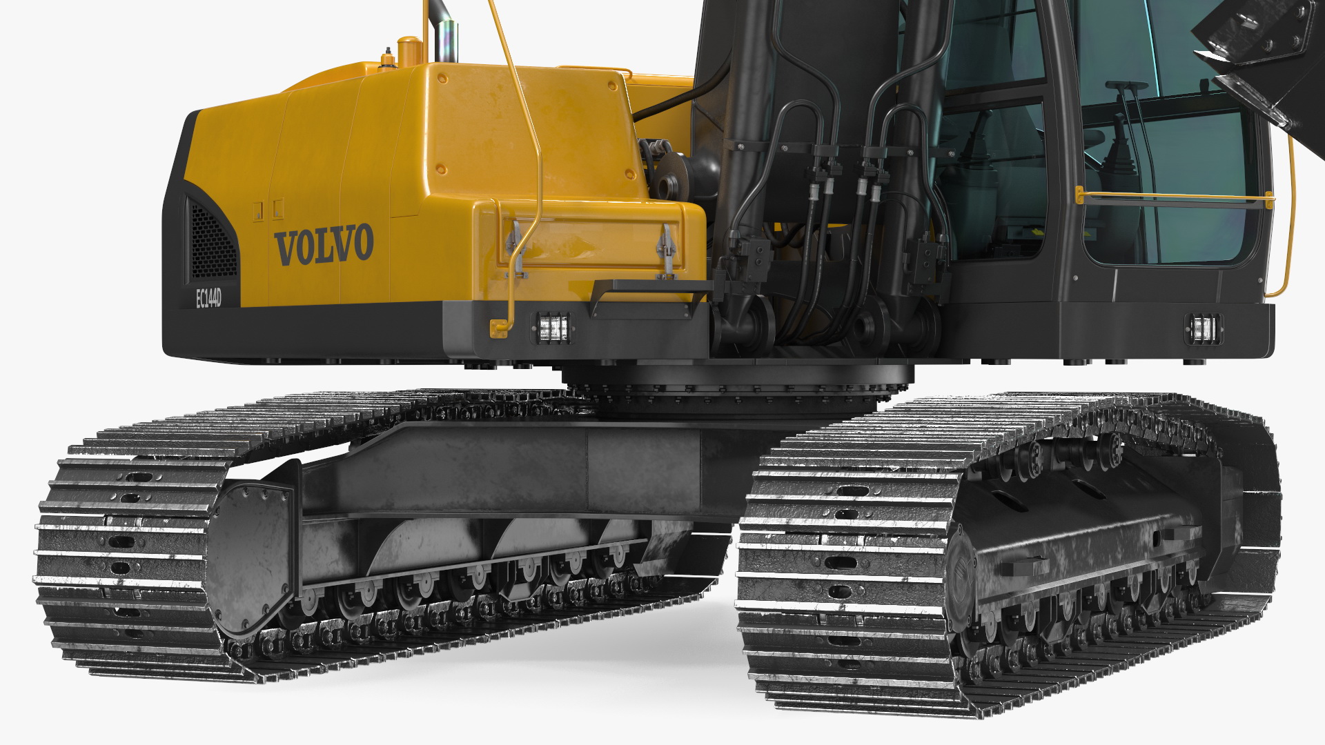 3D Large Tracked Excavator Volvo Rigged