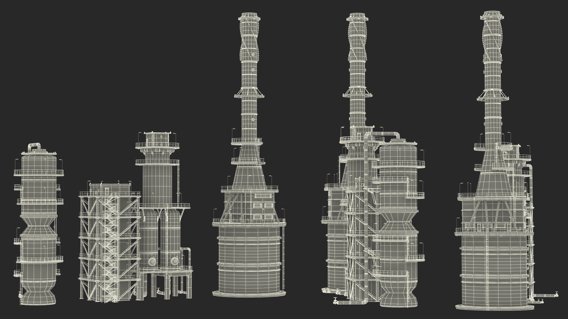 3D Catalytic Cracking Unit model