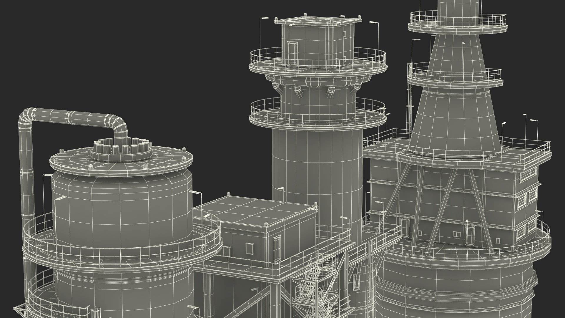 3D Catalytic Cracking Unit model