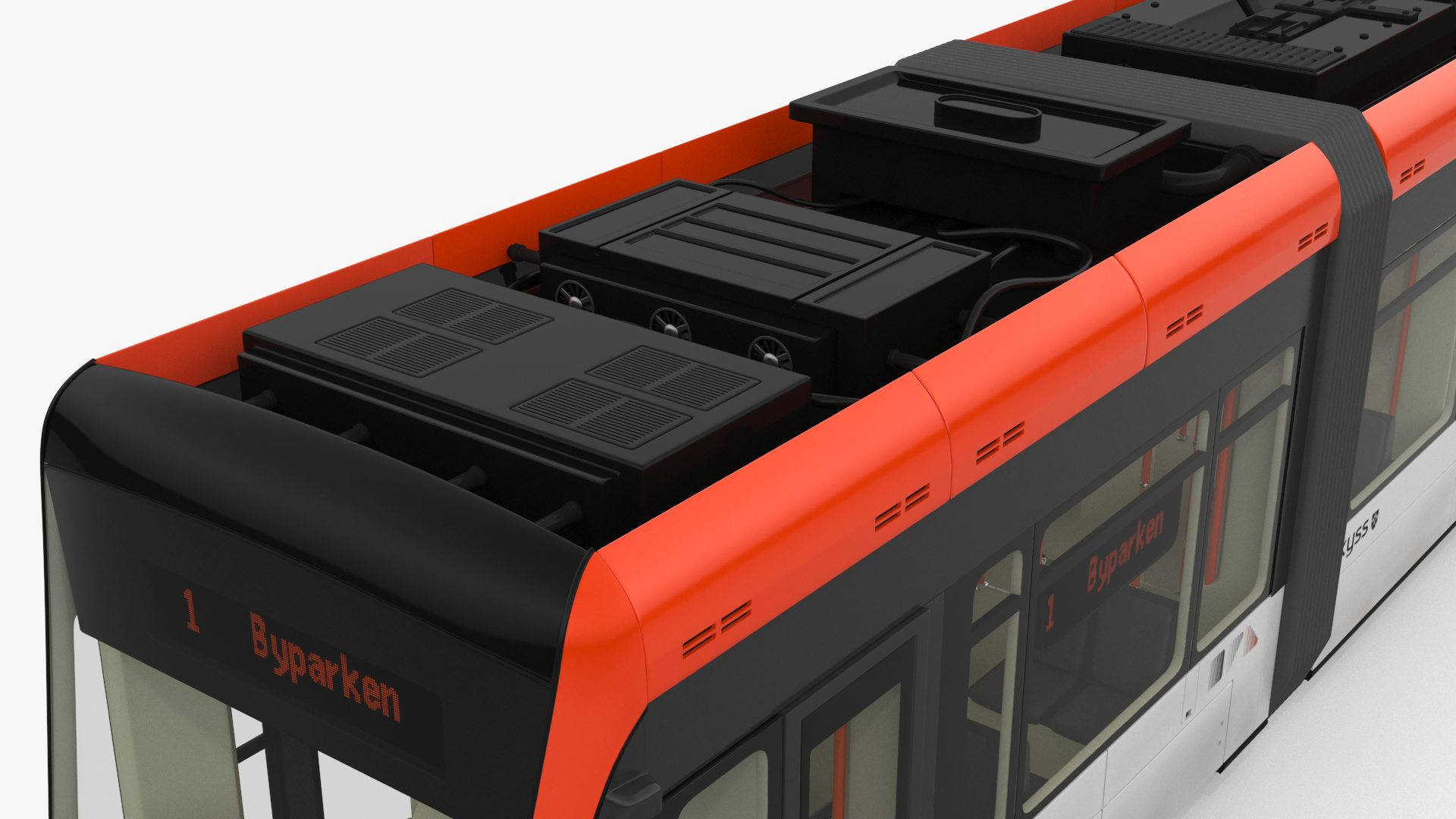 3D Modern City Tram Bybanen Rigged