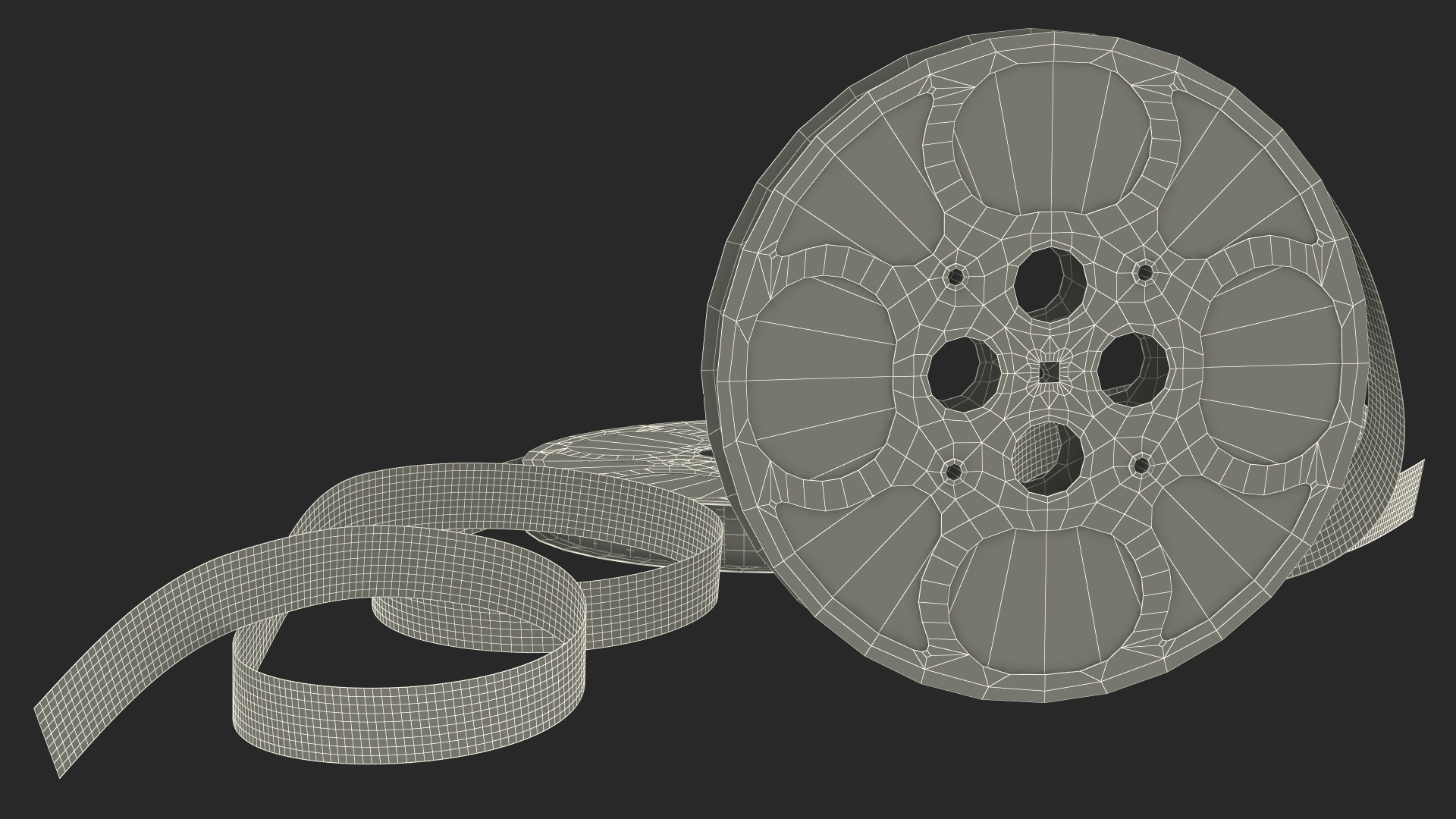 3D Vintage Movie Reel model