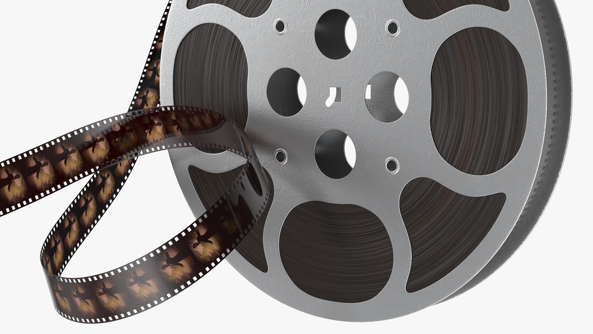 3D Vintage Movie Reel model