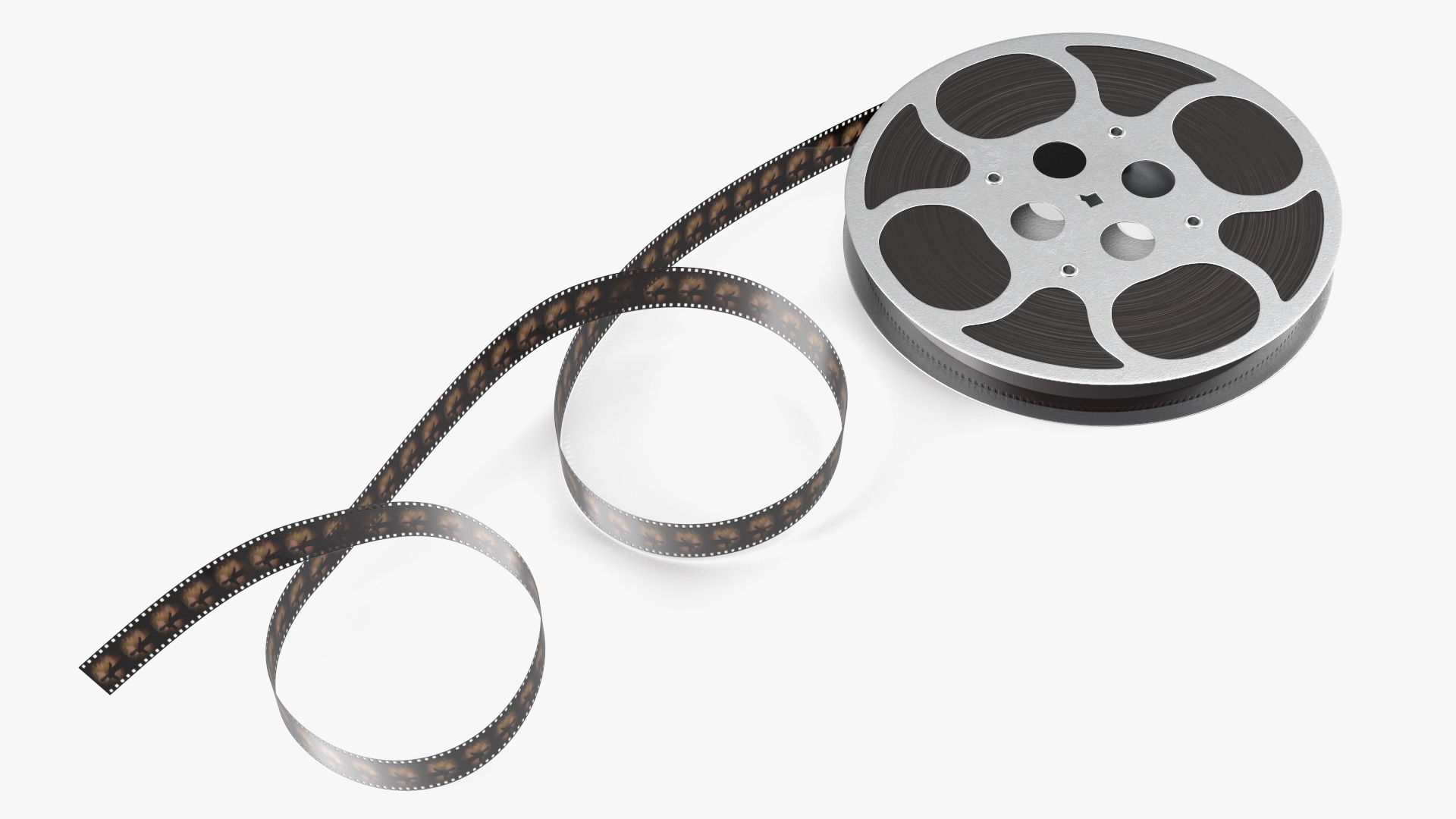 3D Vintage Movie Reel model