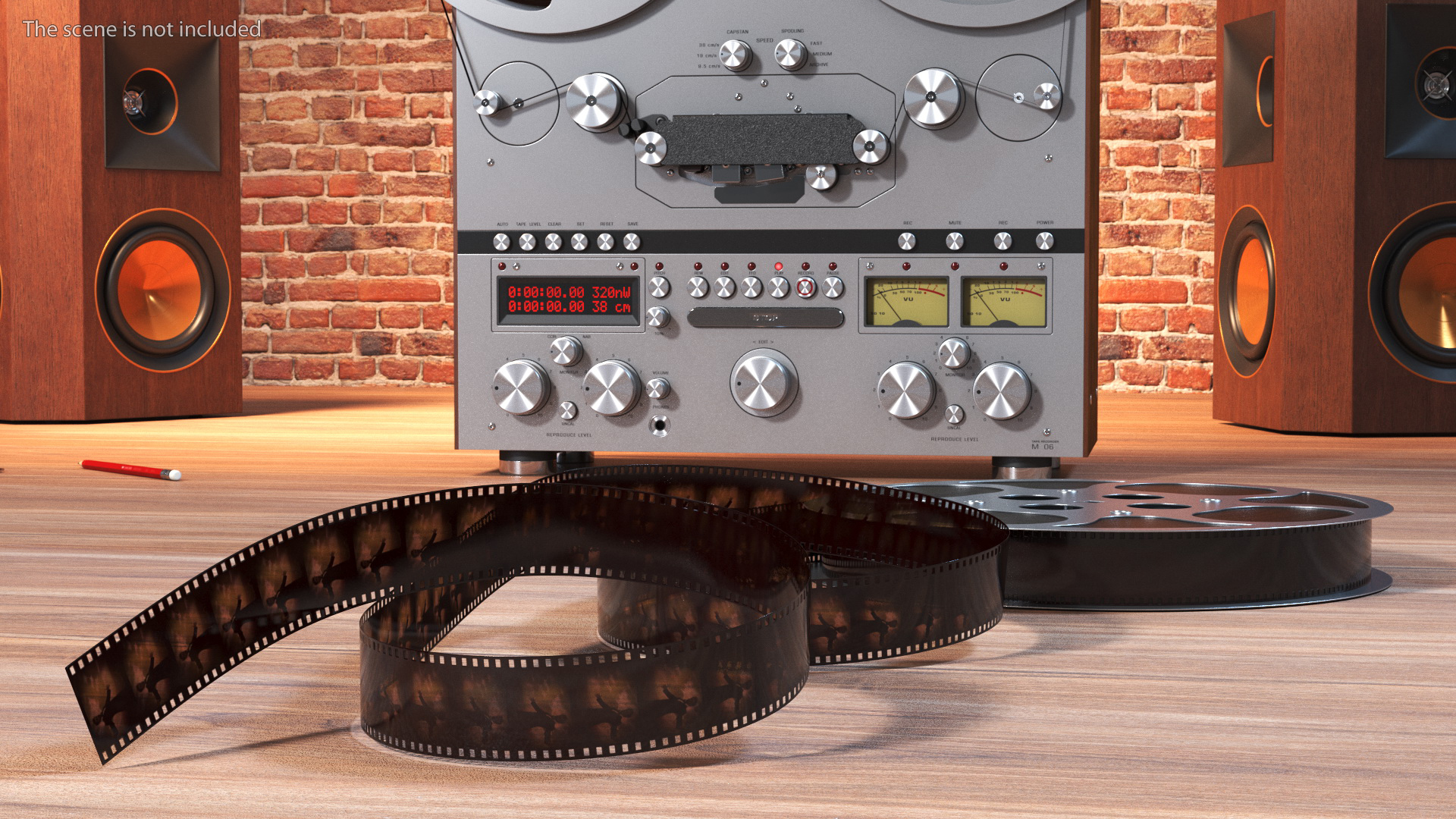 3D Vintage Movie Reel model