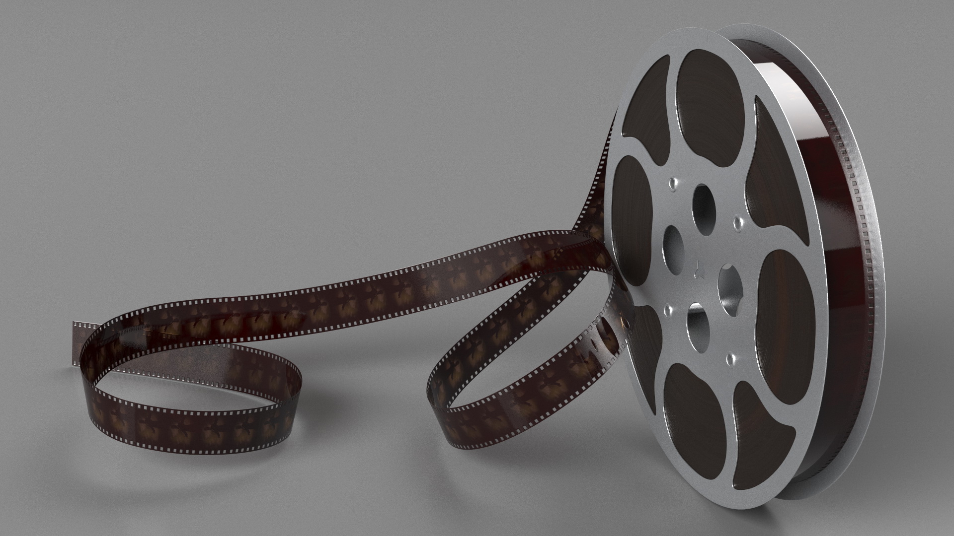 3D Vintage Movie Reel model