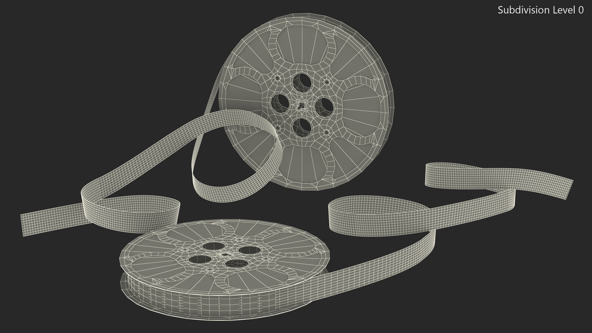 3D Vintage Movie Reel model