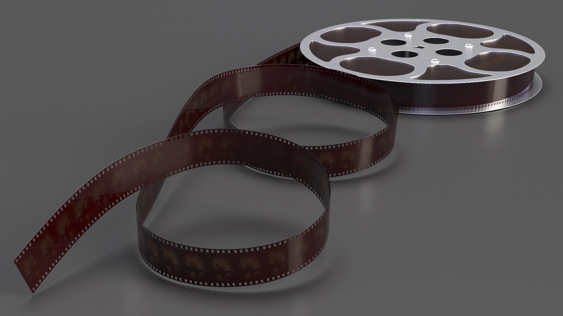 3D Vintage Movie Reel model