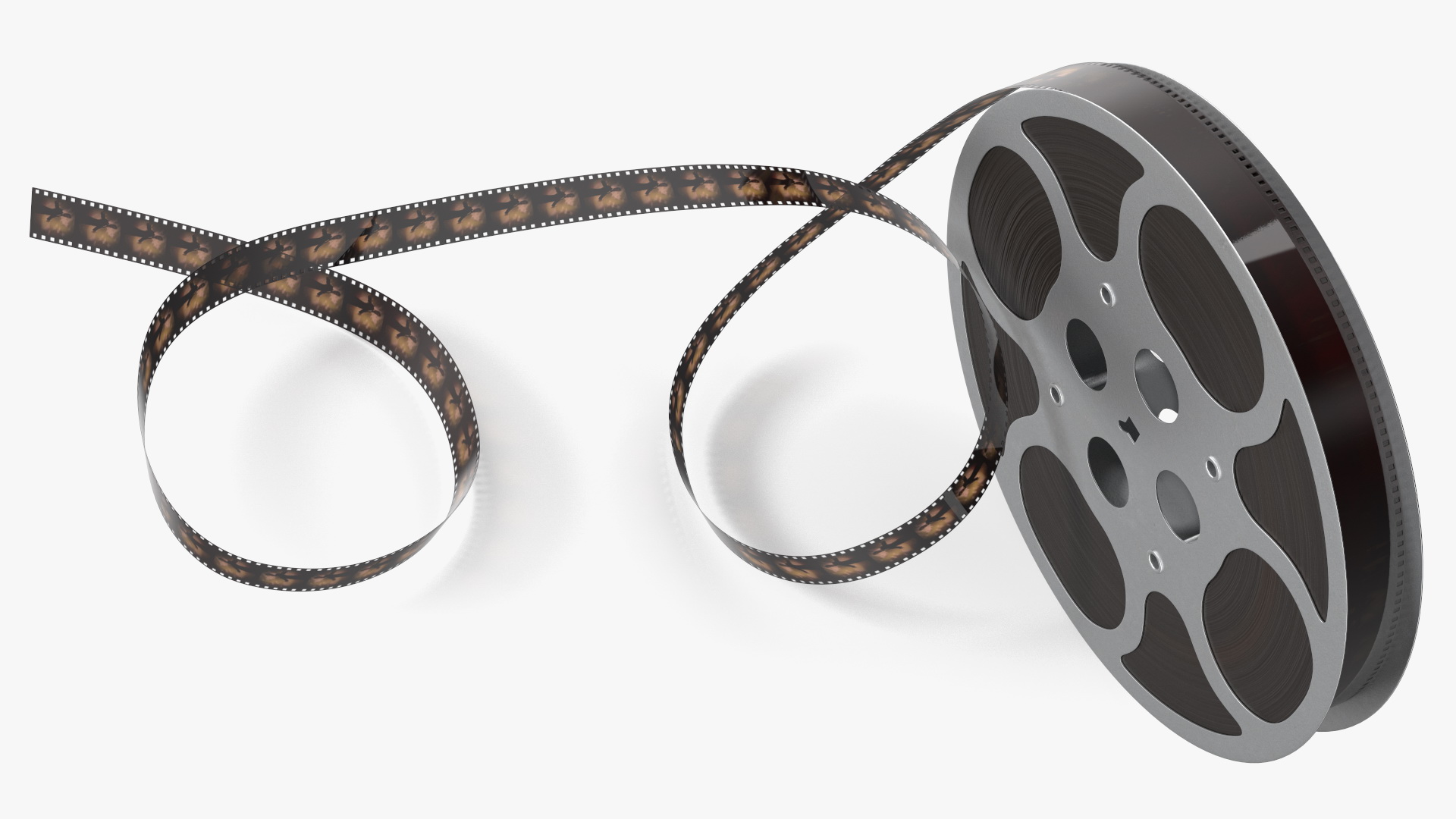 3D Vintage Movie Reel model