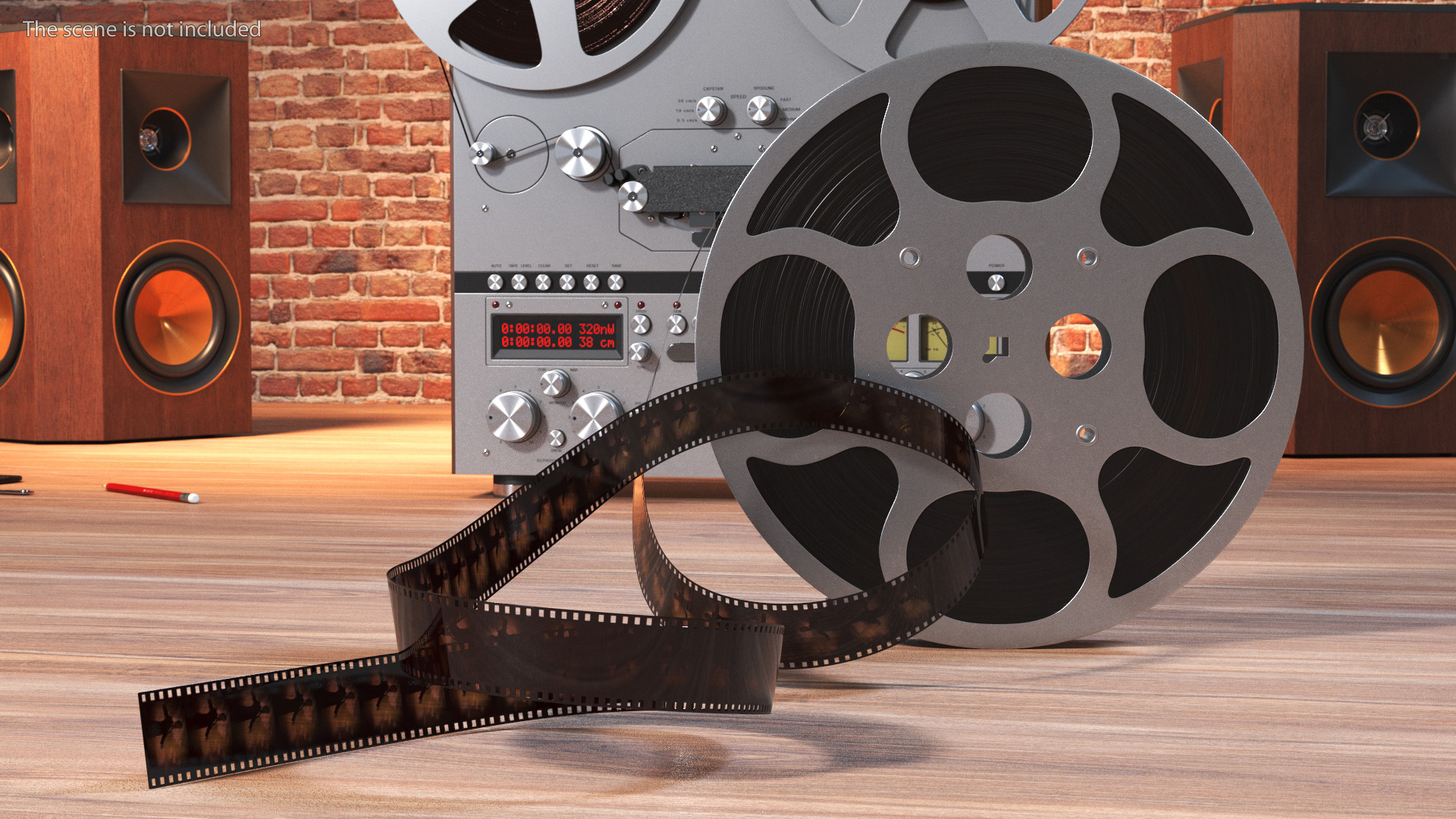 3D Vintage Movie Reel model