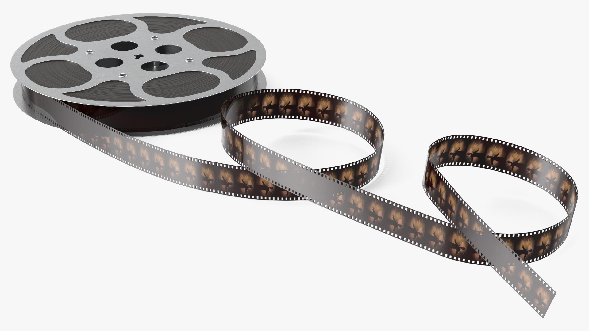 3D Vintage Movie Reel model