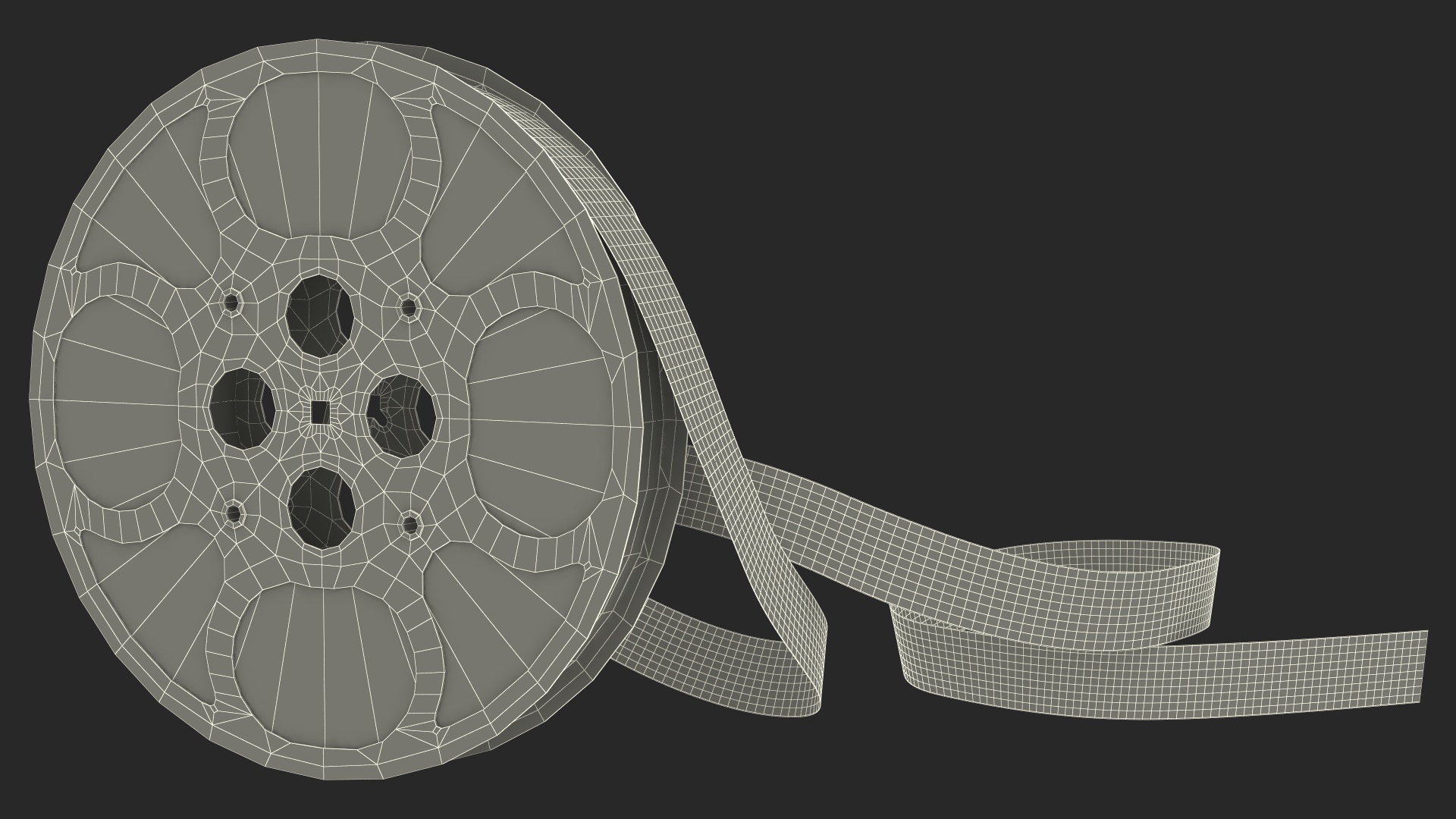 3D Vintage Movie Reel model