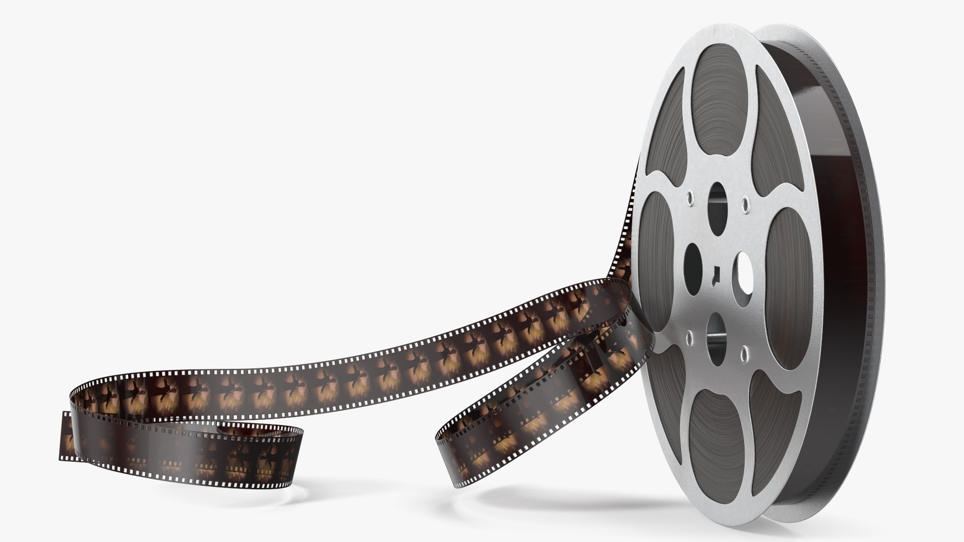 3D Vintage Movie Reel model