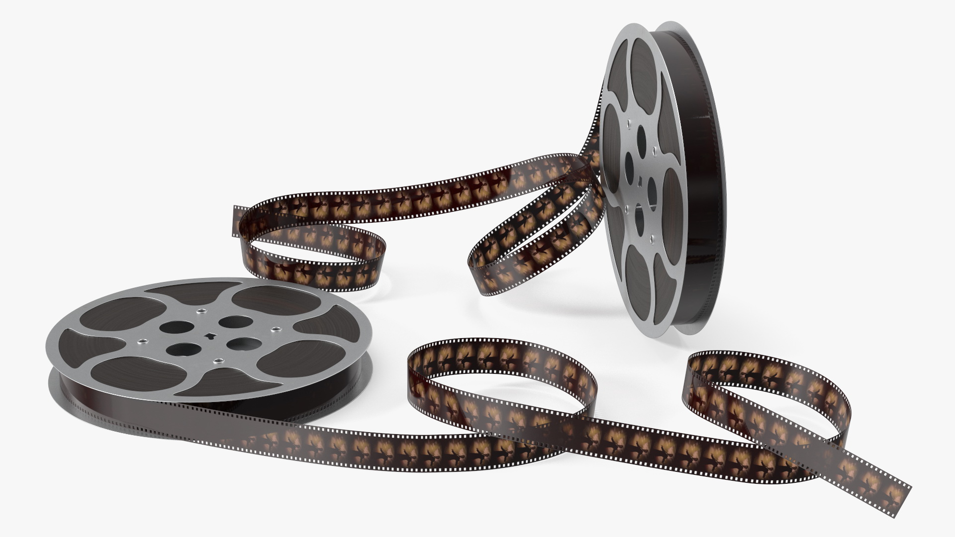 3D Vintage Movie Reel model