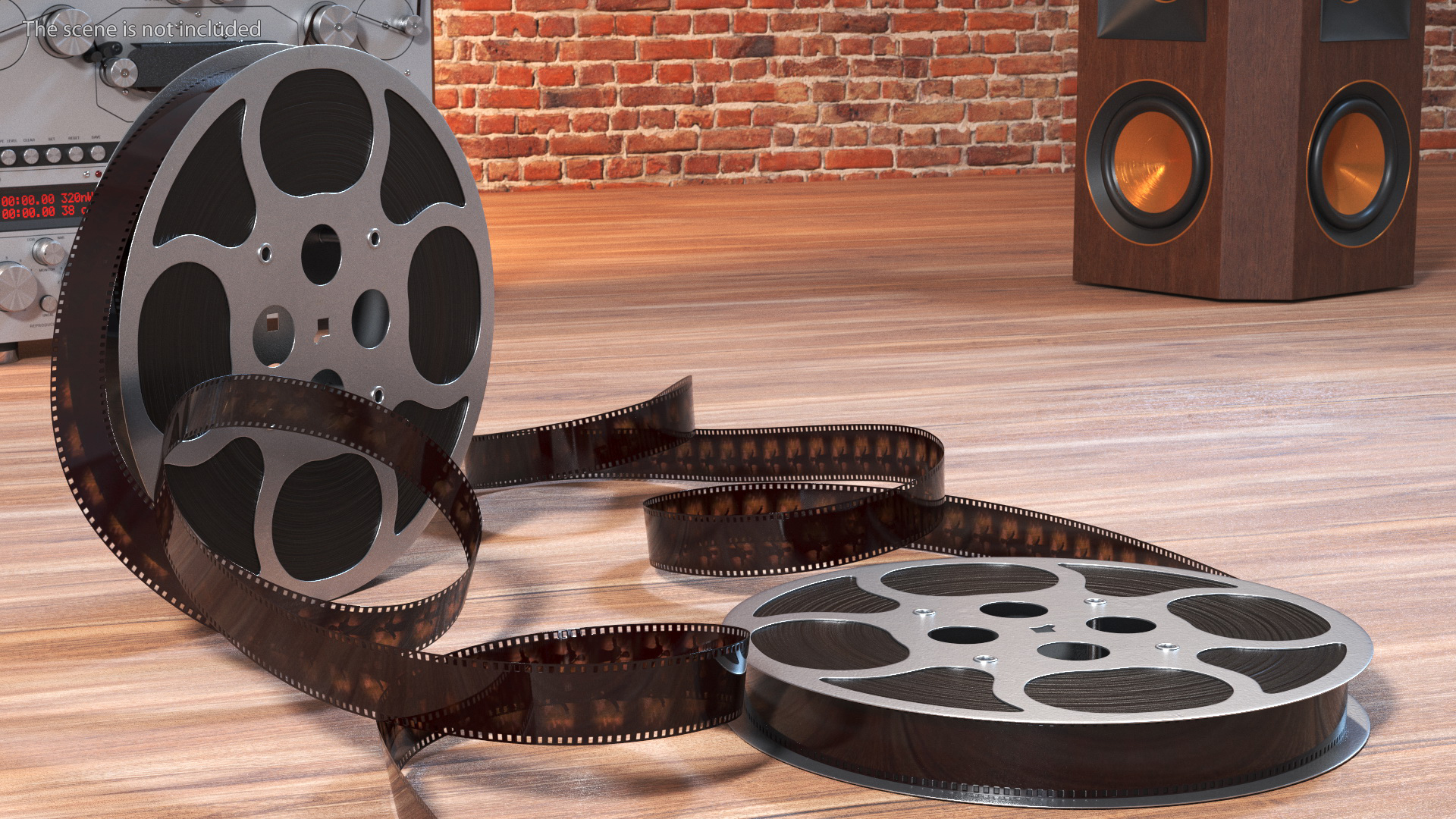 3D Vintage Movie Reel model