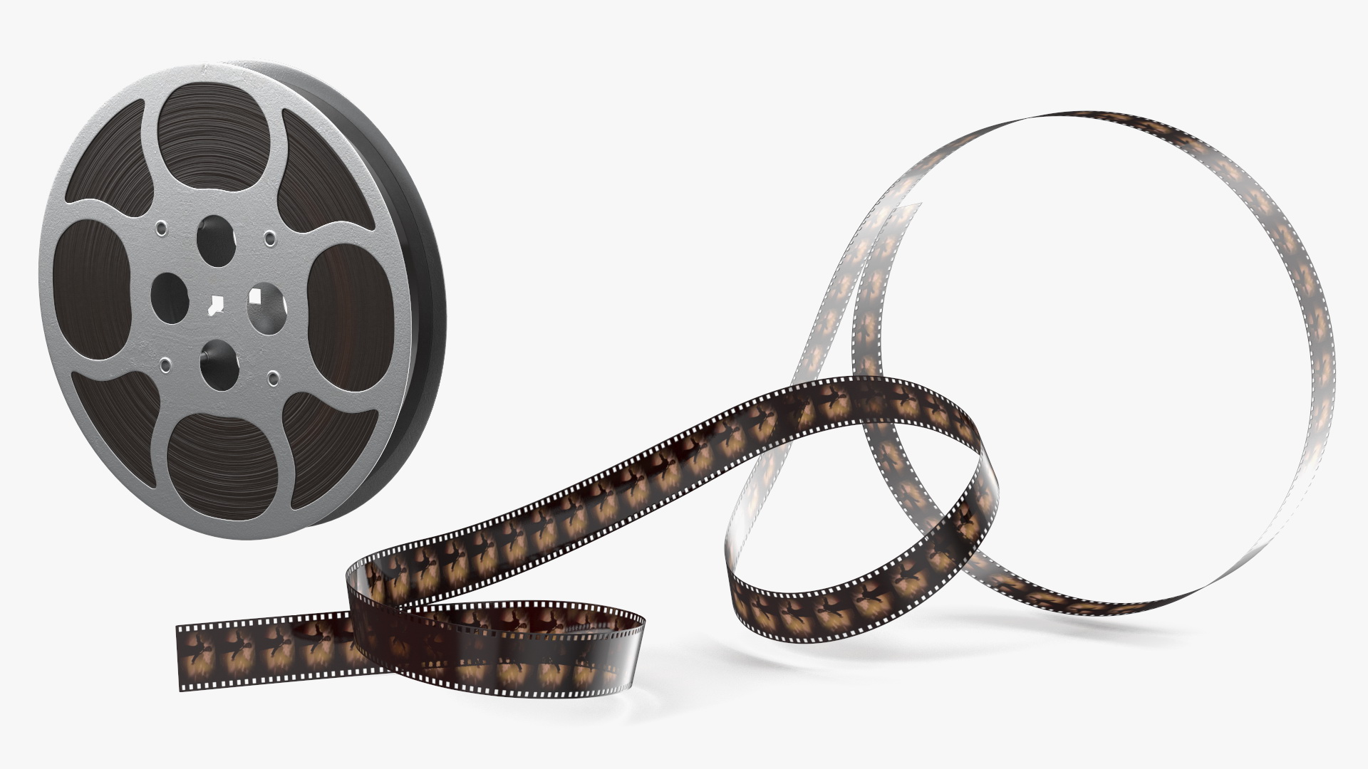 3D Vintage Movie Reel model