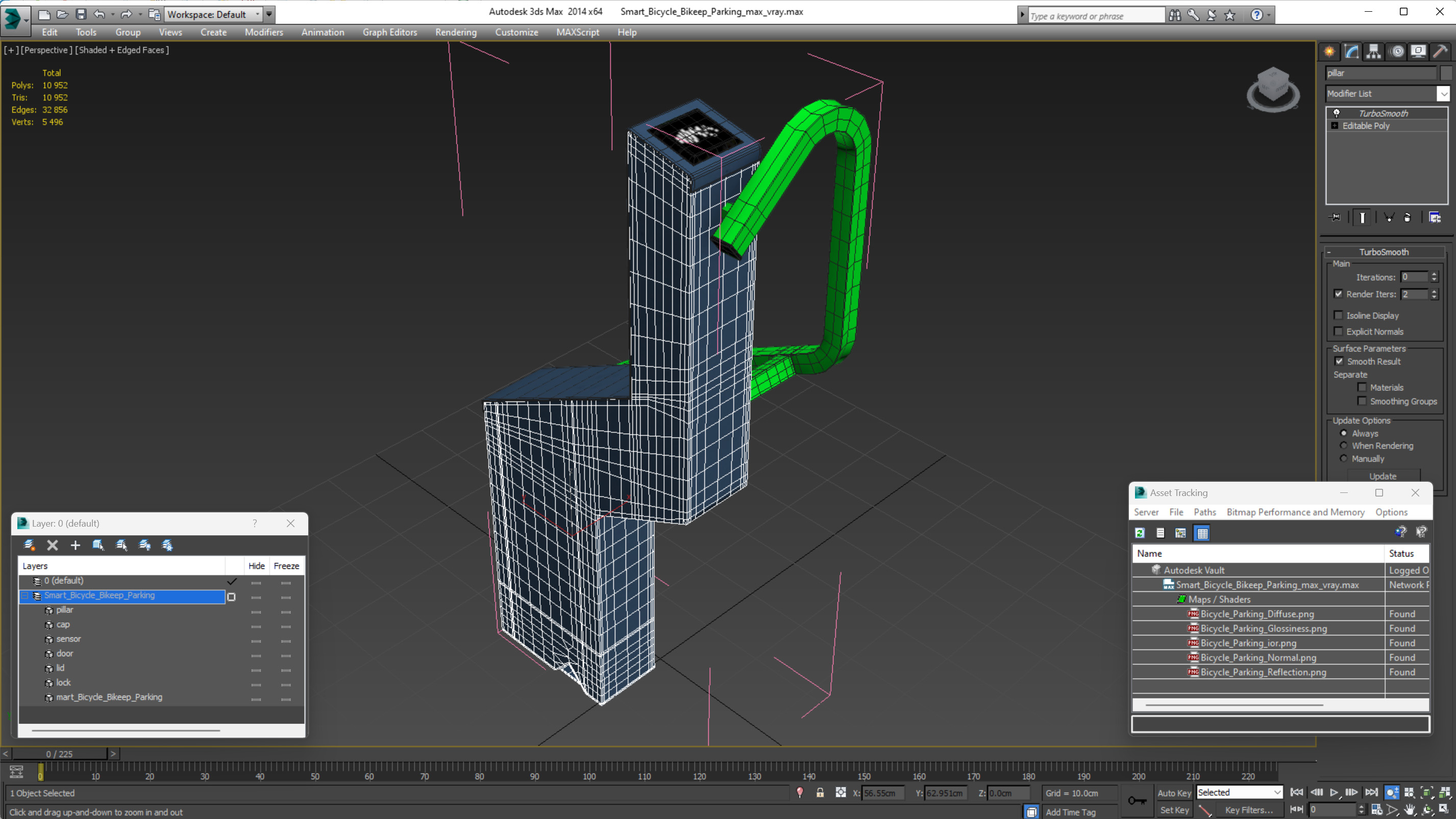 3D Smart Bicycle Bikeep Parking model