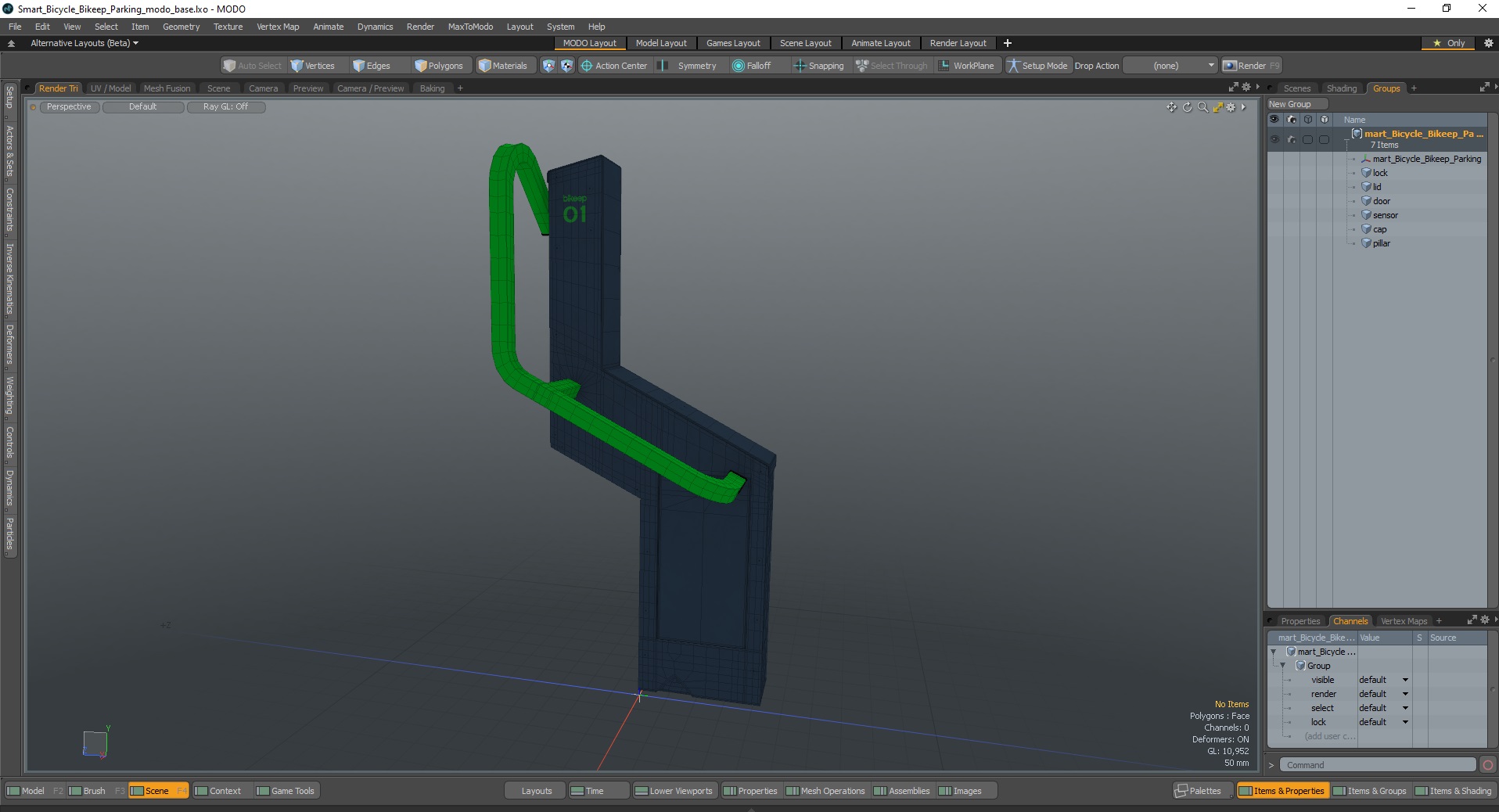 3D Smart Bicycle Bikeep Parking model