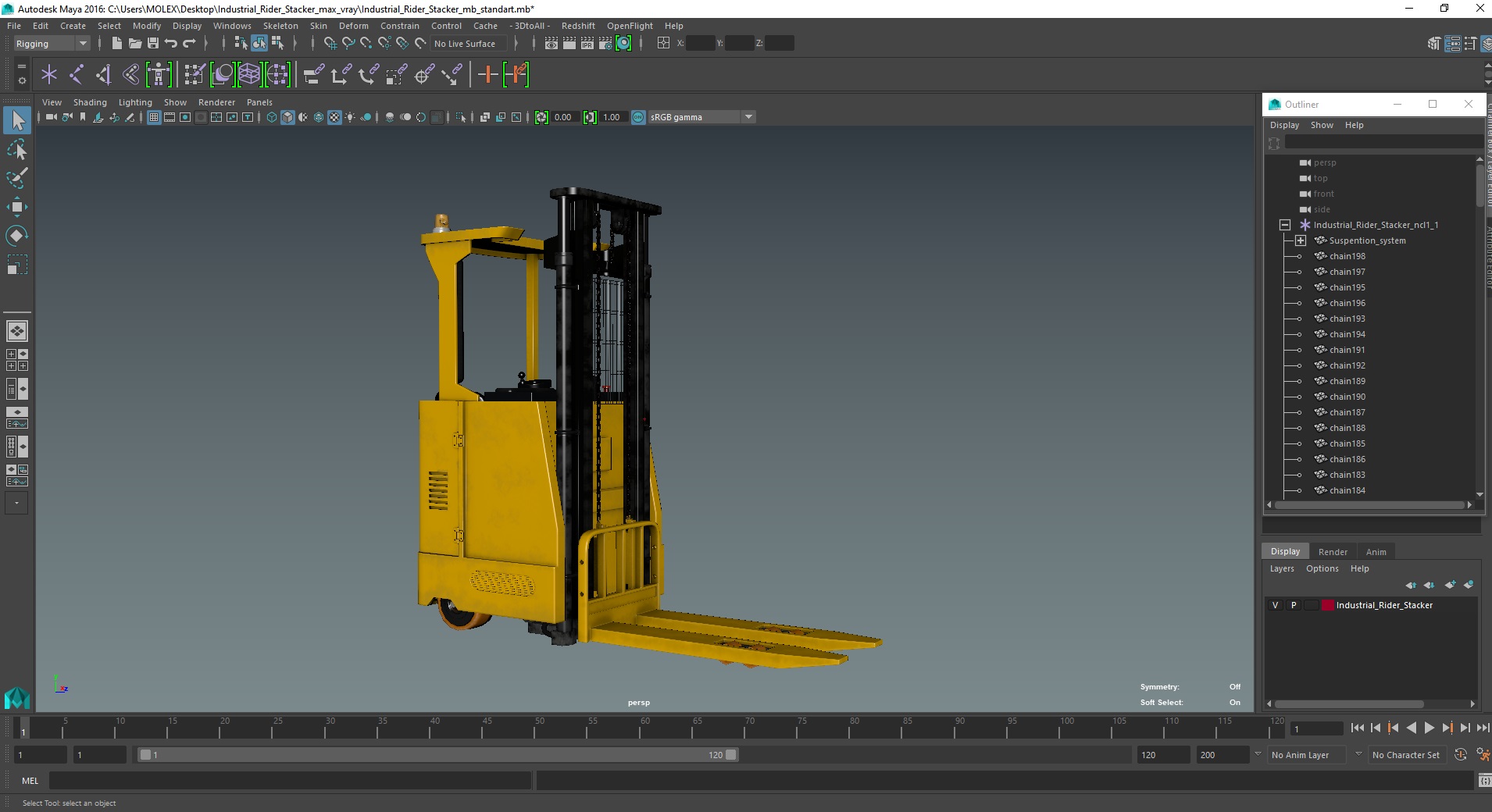 Industrial Rider Stacker 3D model