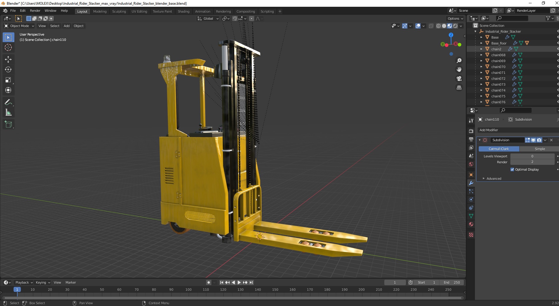 Industrial Rider Stacker 3D model