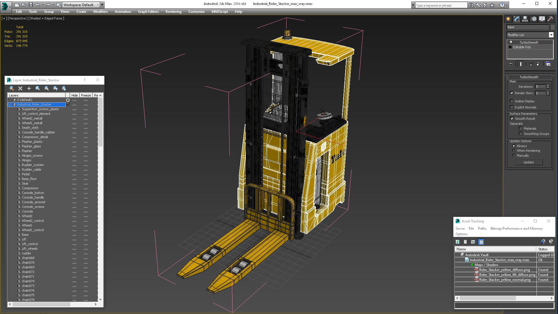 Industrial Rider Stacker 3D model