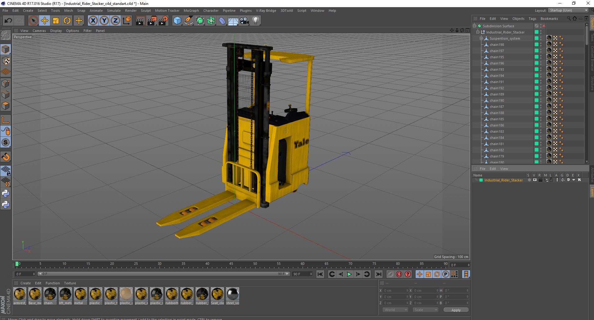 Industrial Rider Stacker 3D model