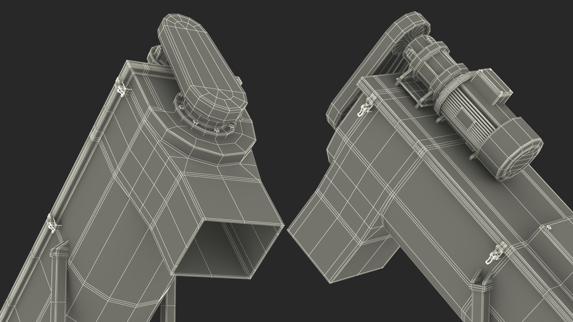 3D Inclined Screw Conveyor model