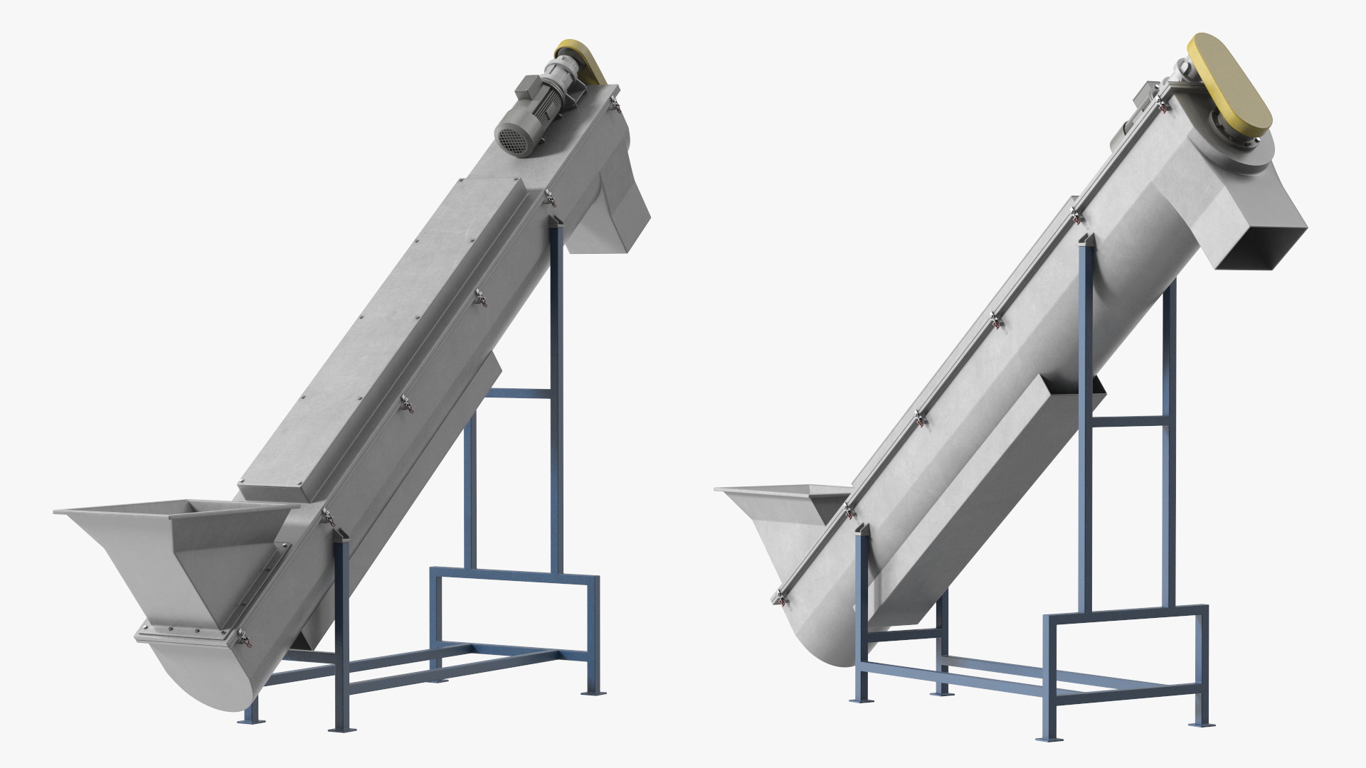 3D Inclined Screw Conveyor model