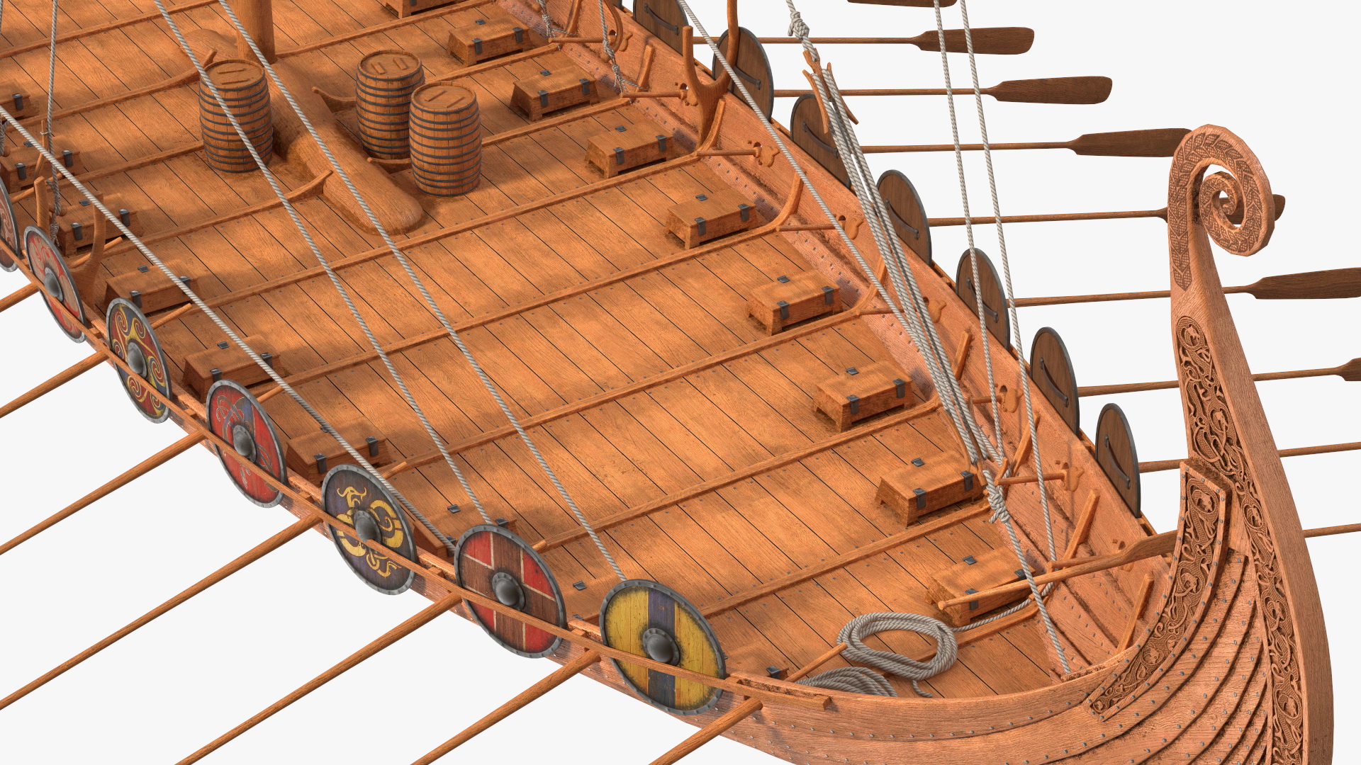 Viking Drakkar Sail Blue 3D model